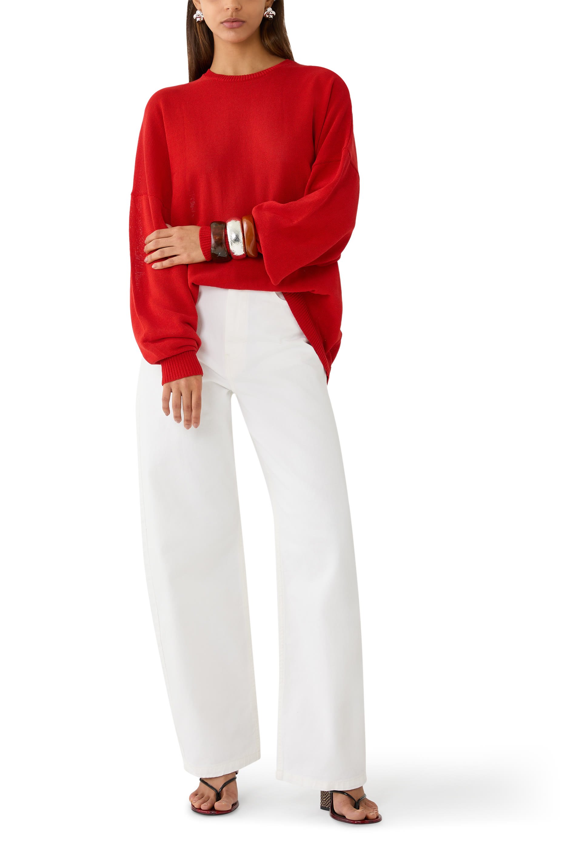 بنطال جينز نيلتون بقصة ساق واسعة