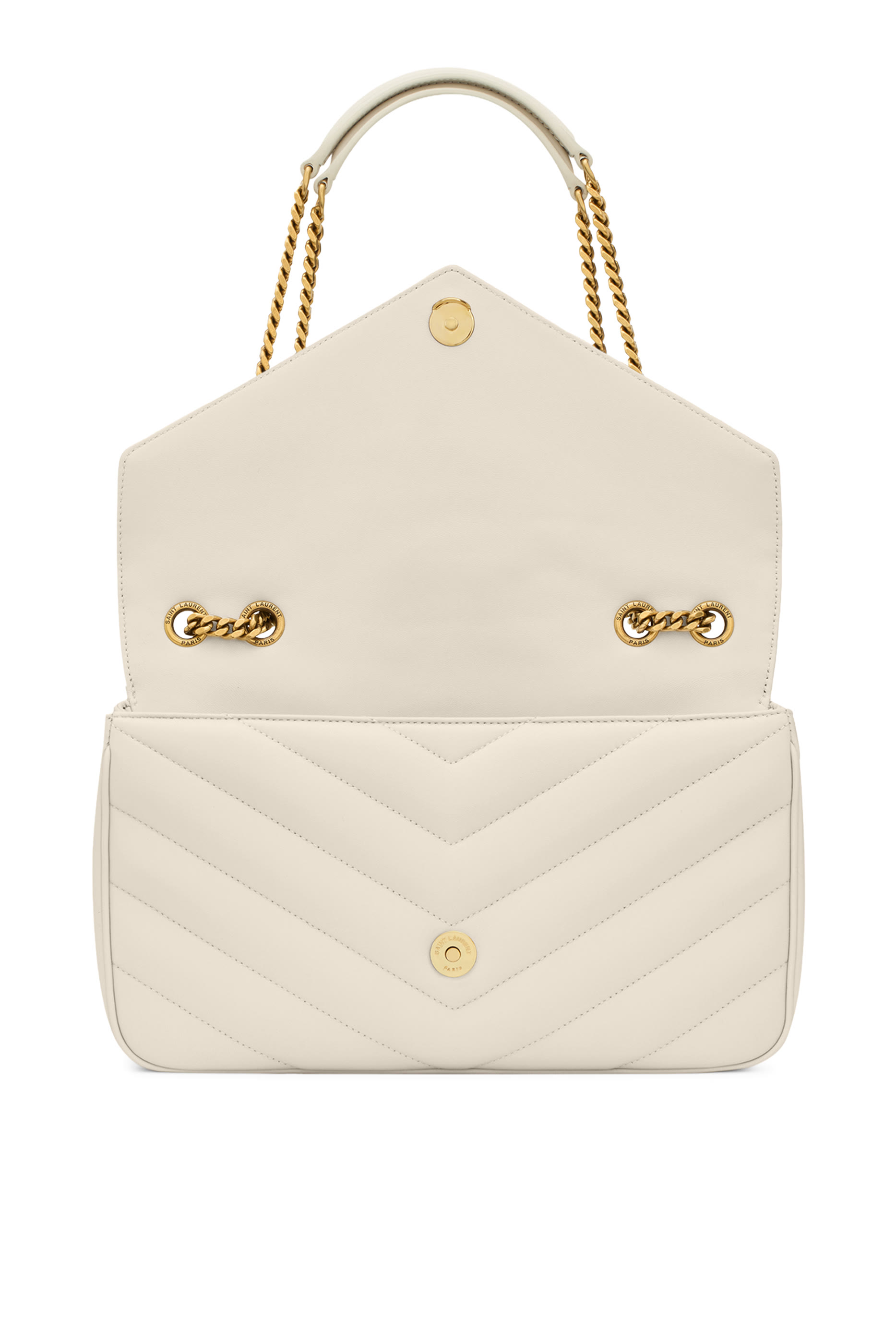 حقيبة لولو متوسطة بحمالة سلسلة جلد حمل مبطن