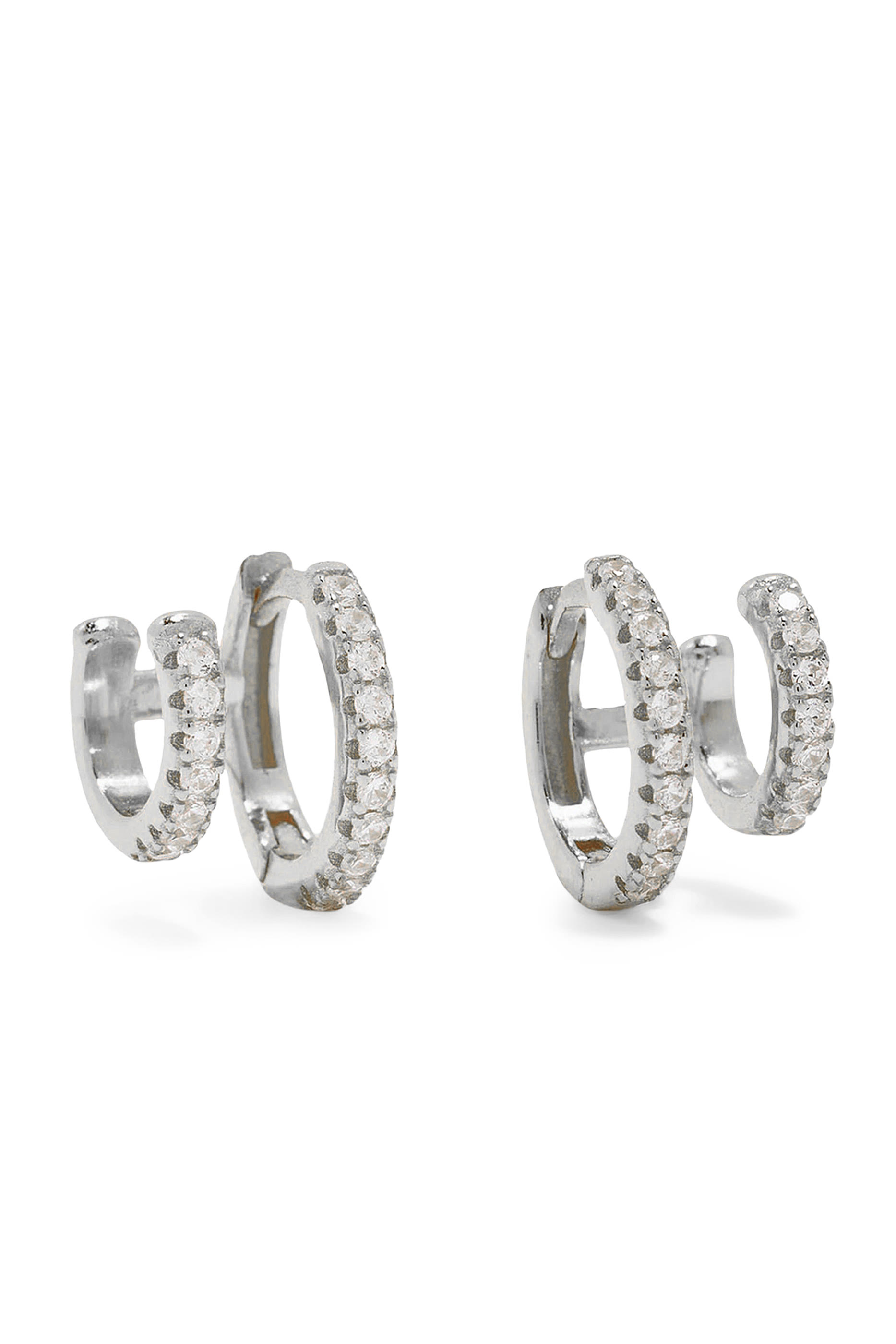 Double Katerina Huggie Earrings
