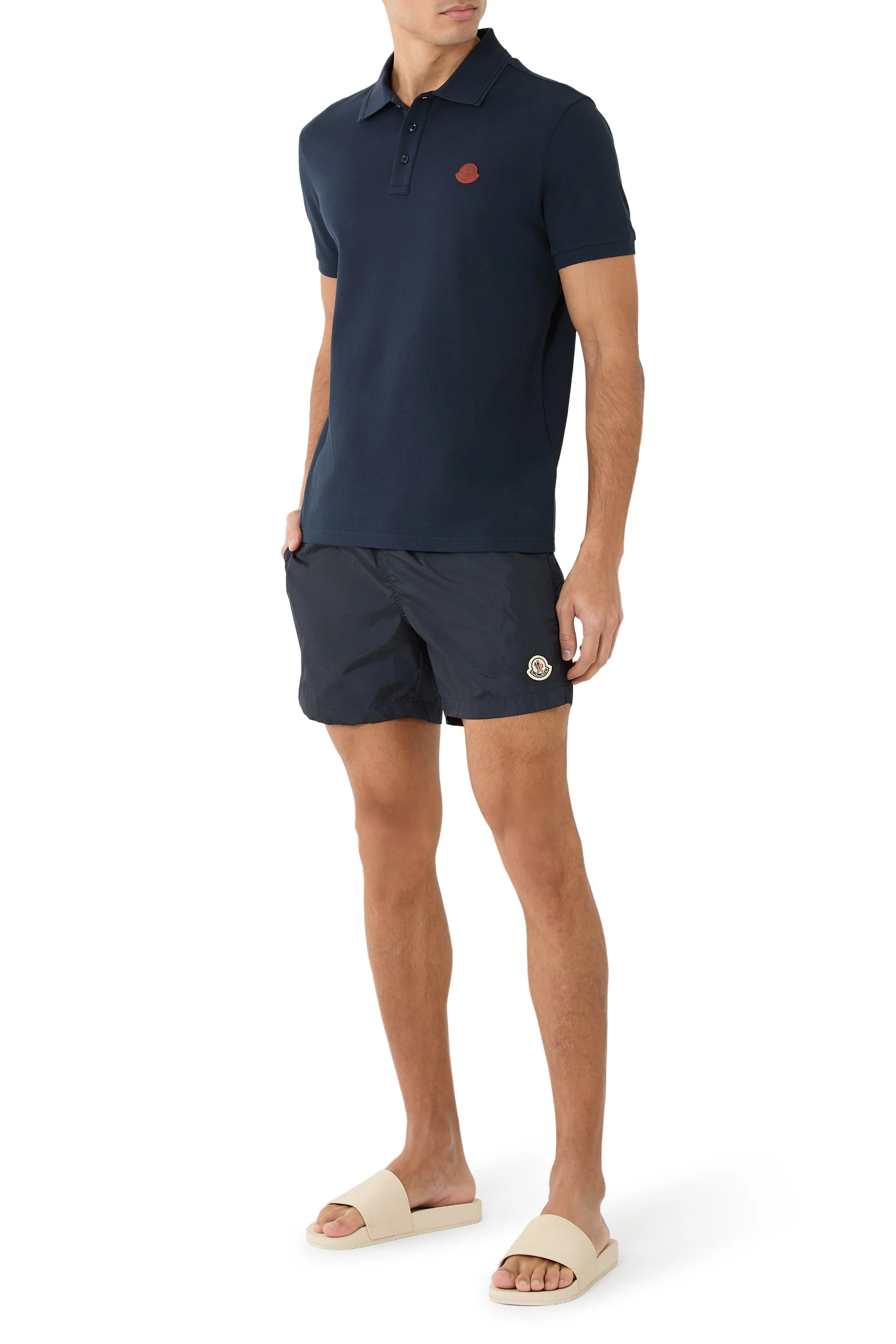 شورت سباحة برقعة شعار الماركة