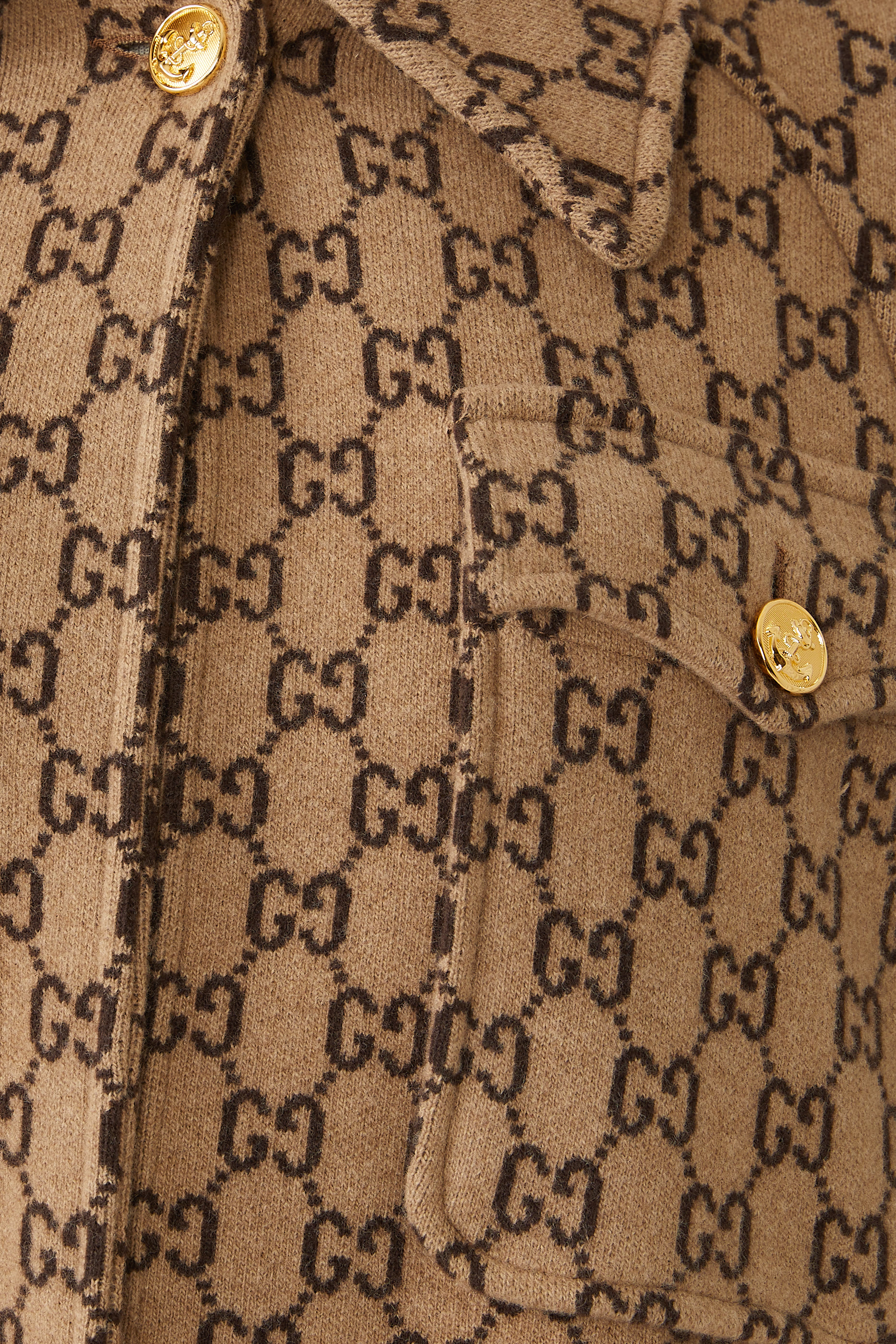 كاب صوف بنقشة شعار GG