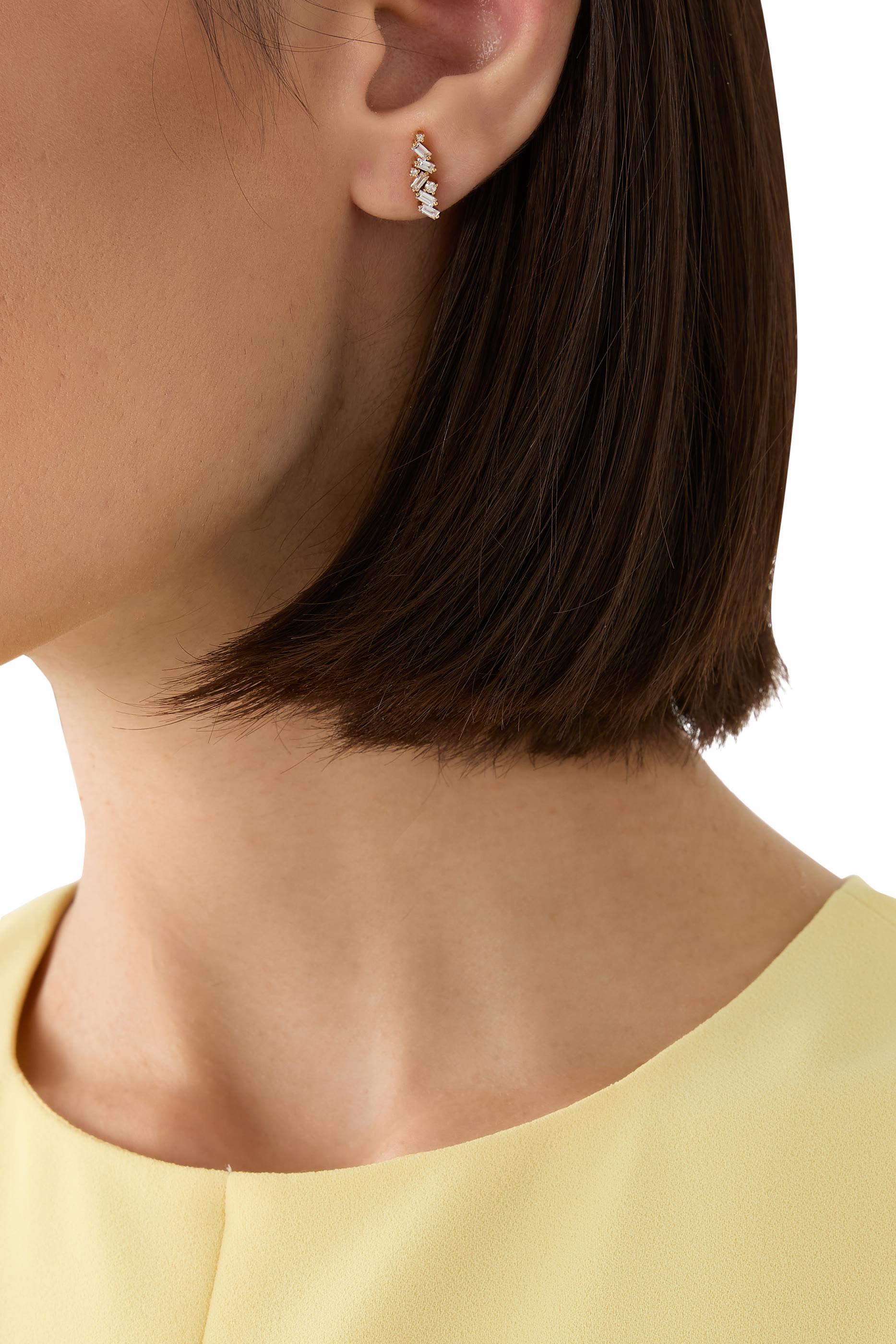 أقراط مرصعة بماس 