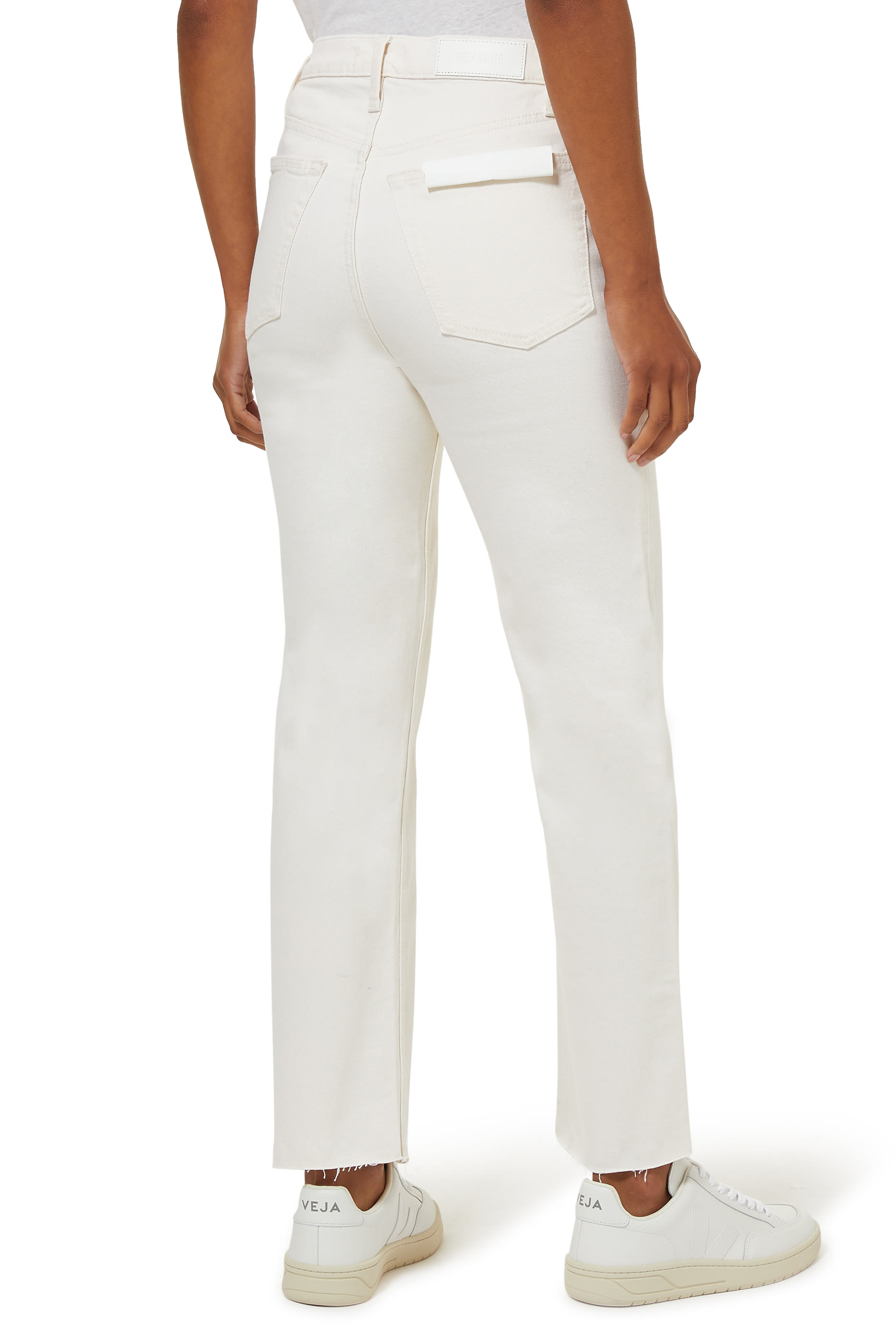 بنطال جينز سيفنتيز ستوف بايب بخصر مرتفع