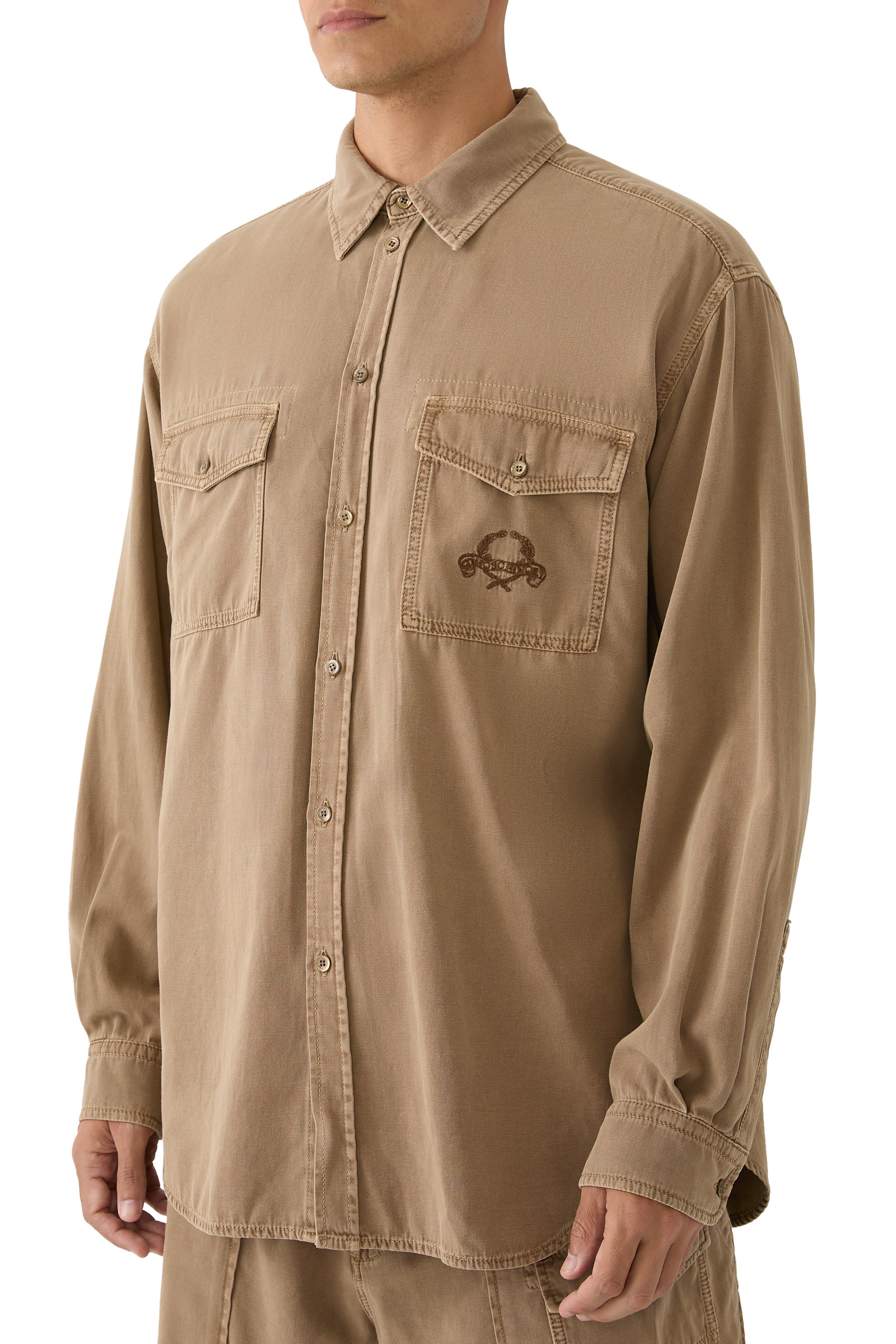 قميص بغصني أوراق الغار قطن