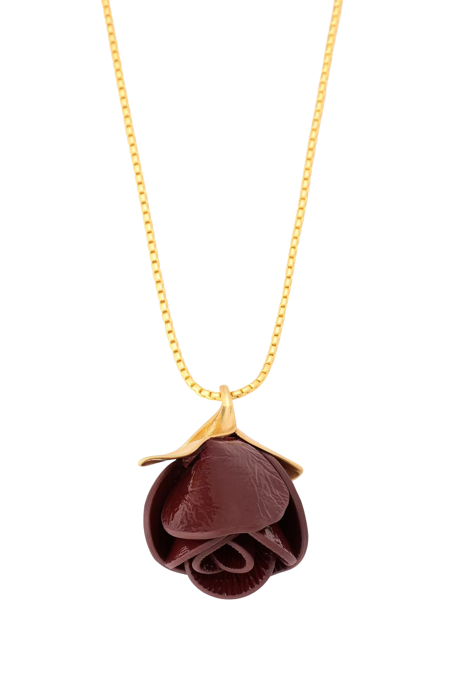 قلادة بنمط ملفوف بحلي بتصميم براعم ورد