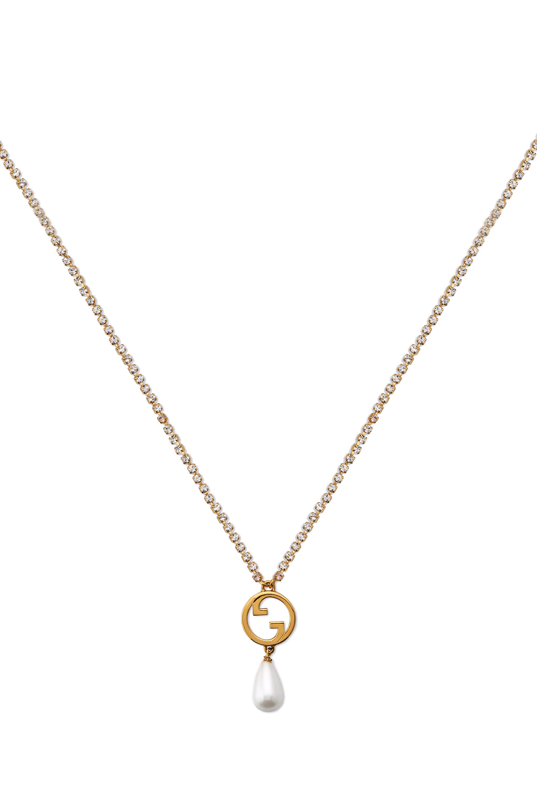 قلادة بلوندي مرصعة بكريستال