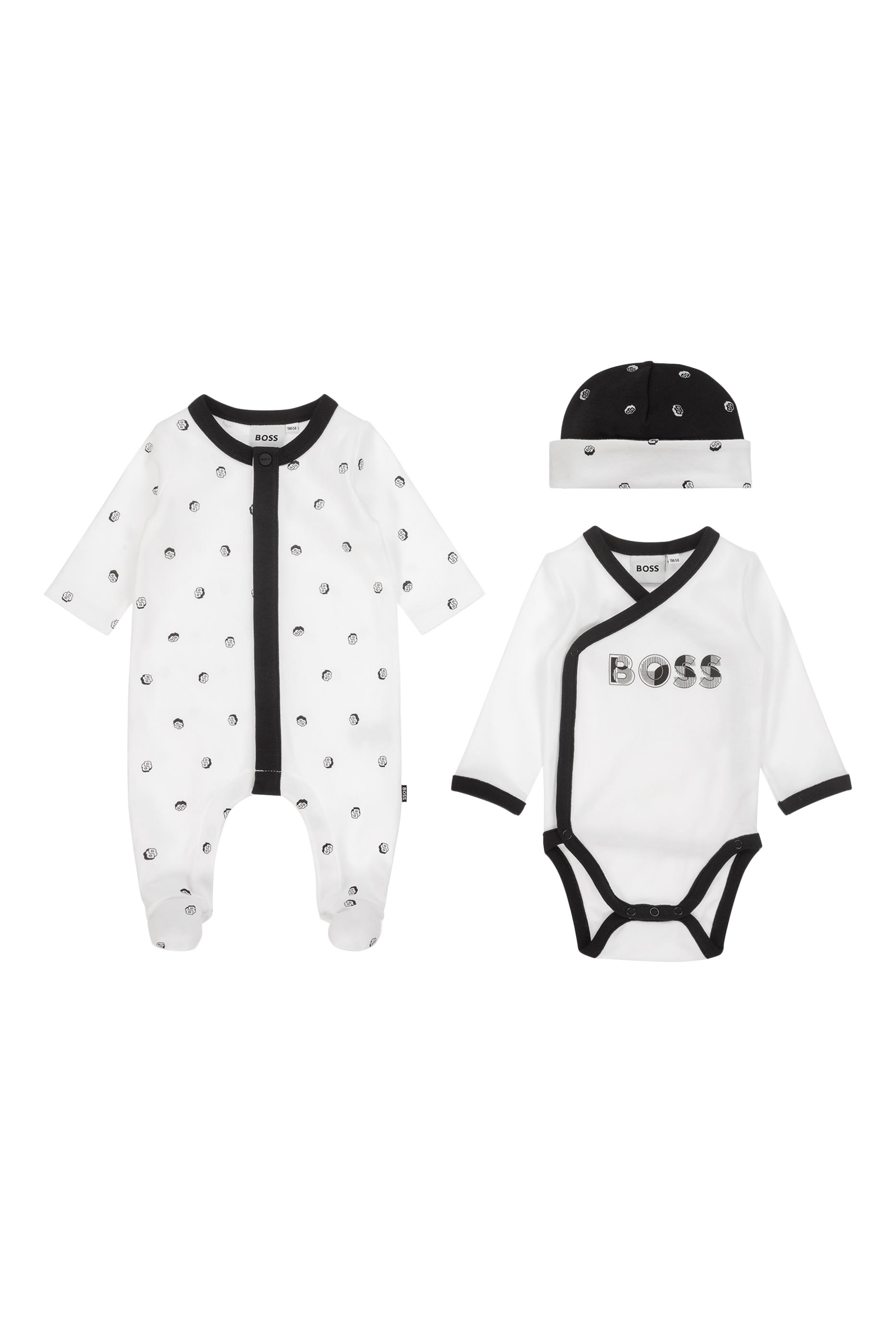 طقم لباس قطعة واحدة بنقشة نقاط بولكا، ثلاث قطع للأطفال