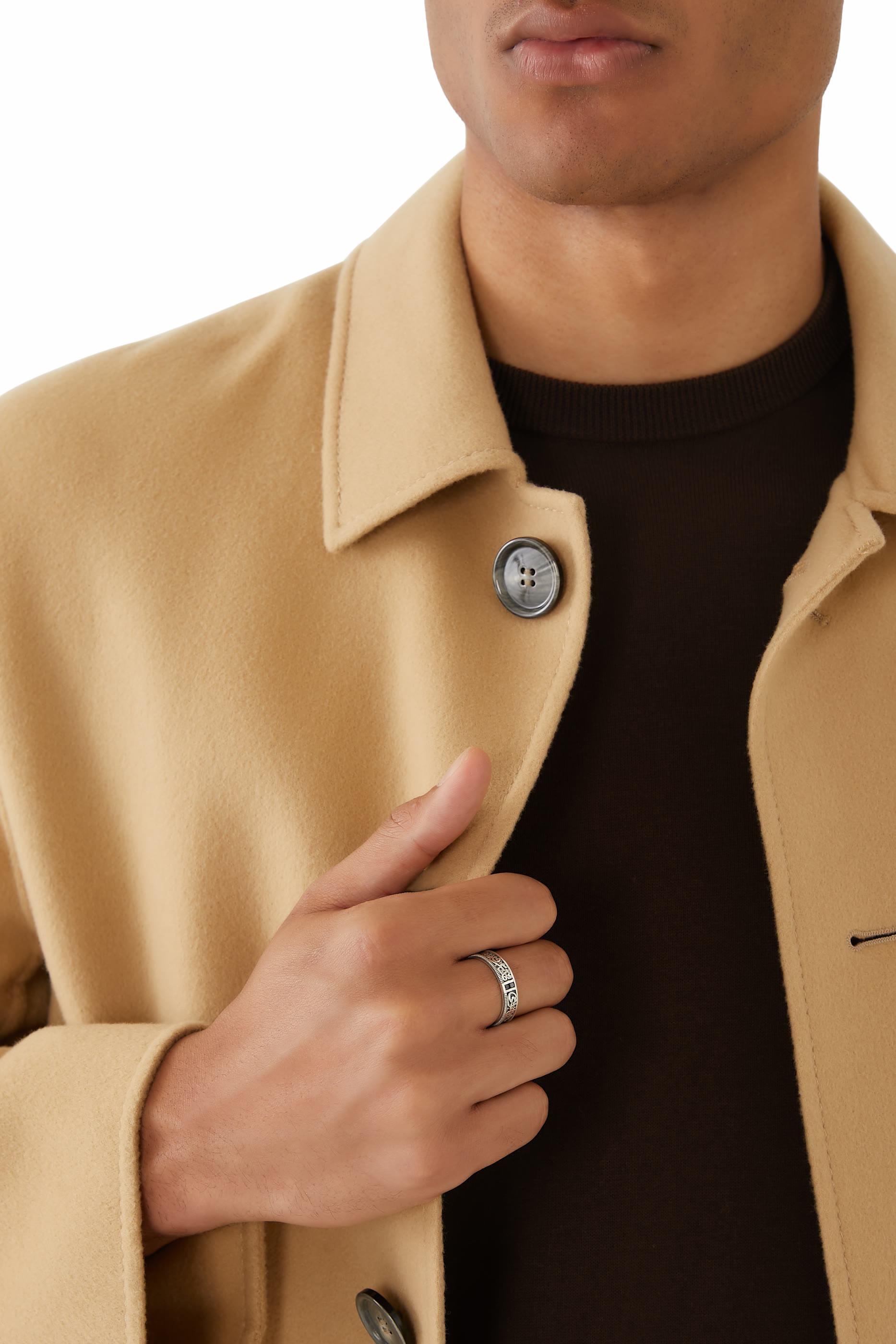 خاتم بزخرفة الخط العربي، فضة استرلينية