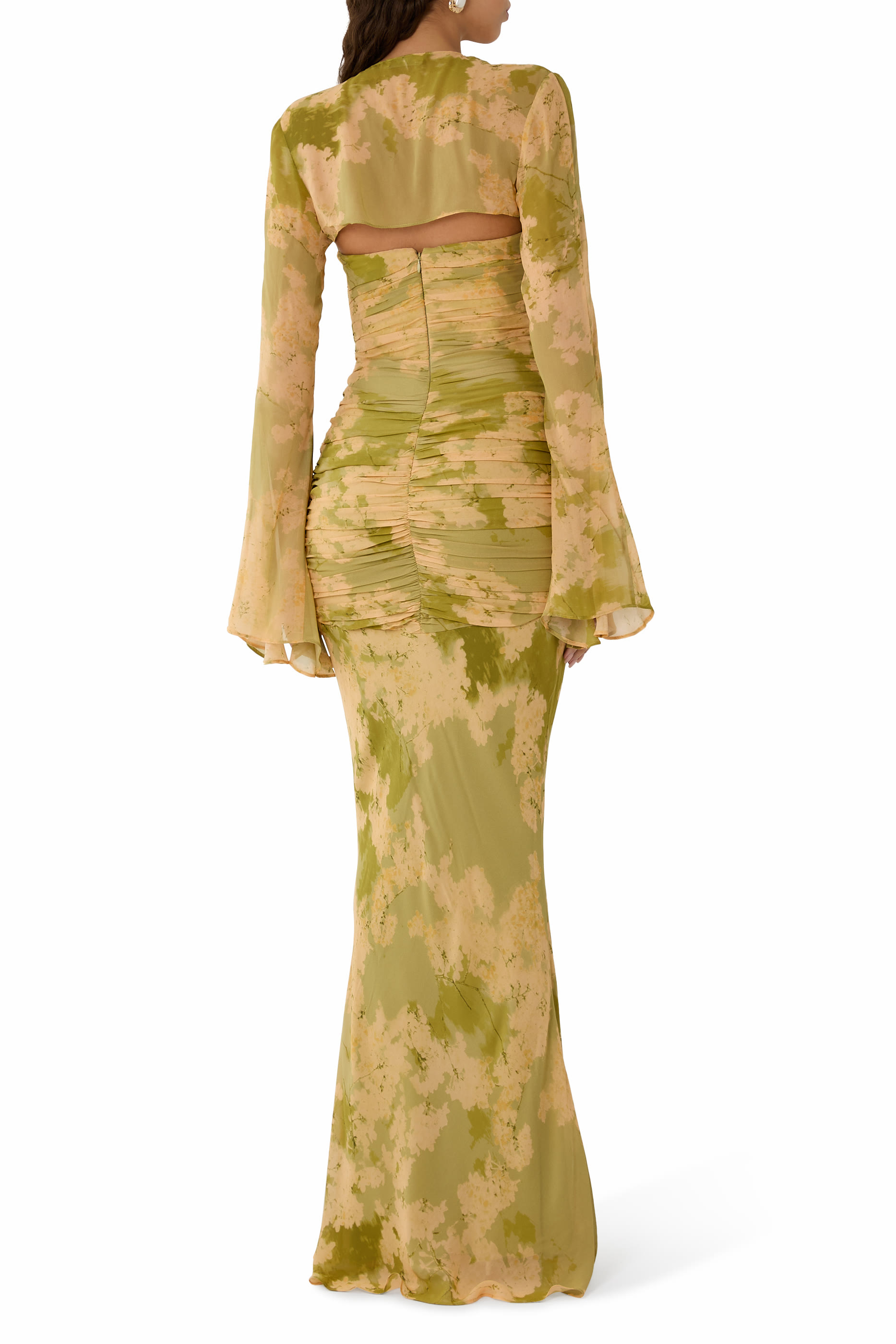 فستان لورينا طويل مع بوليرو شيفون