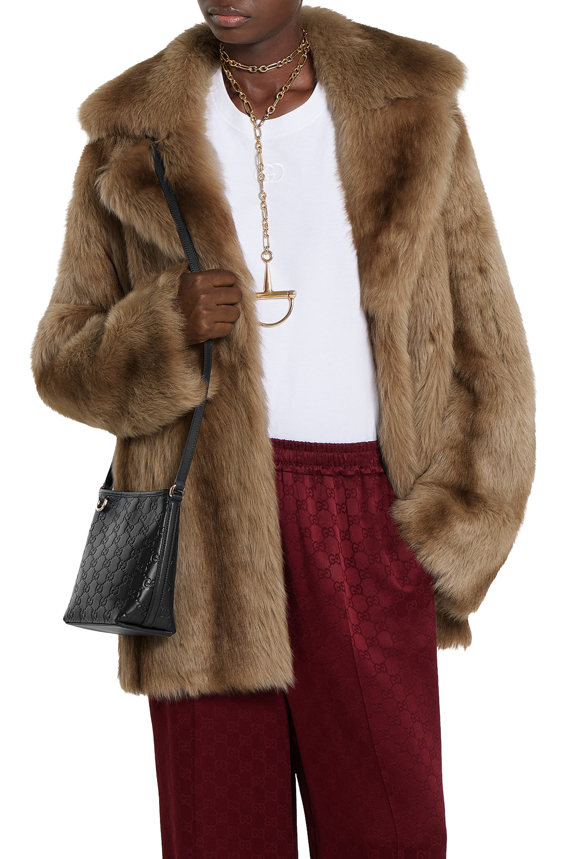  حقيبة باكيت نانو مزينة بنقشة شعار الماركة