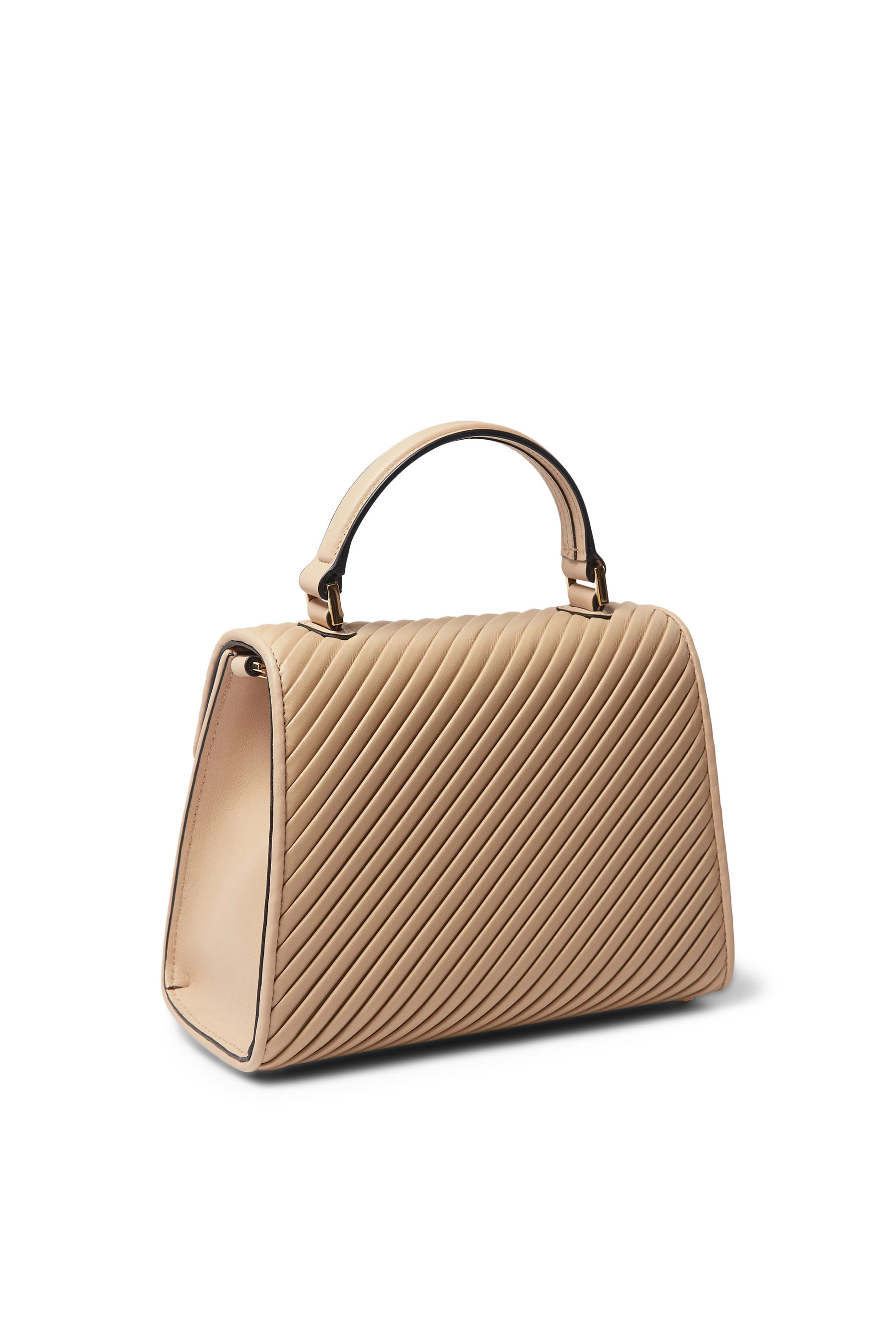 حقيبة يد صغيرة بشعار حرف الماركة