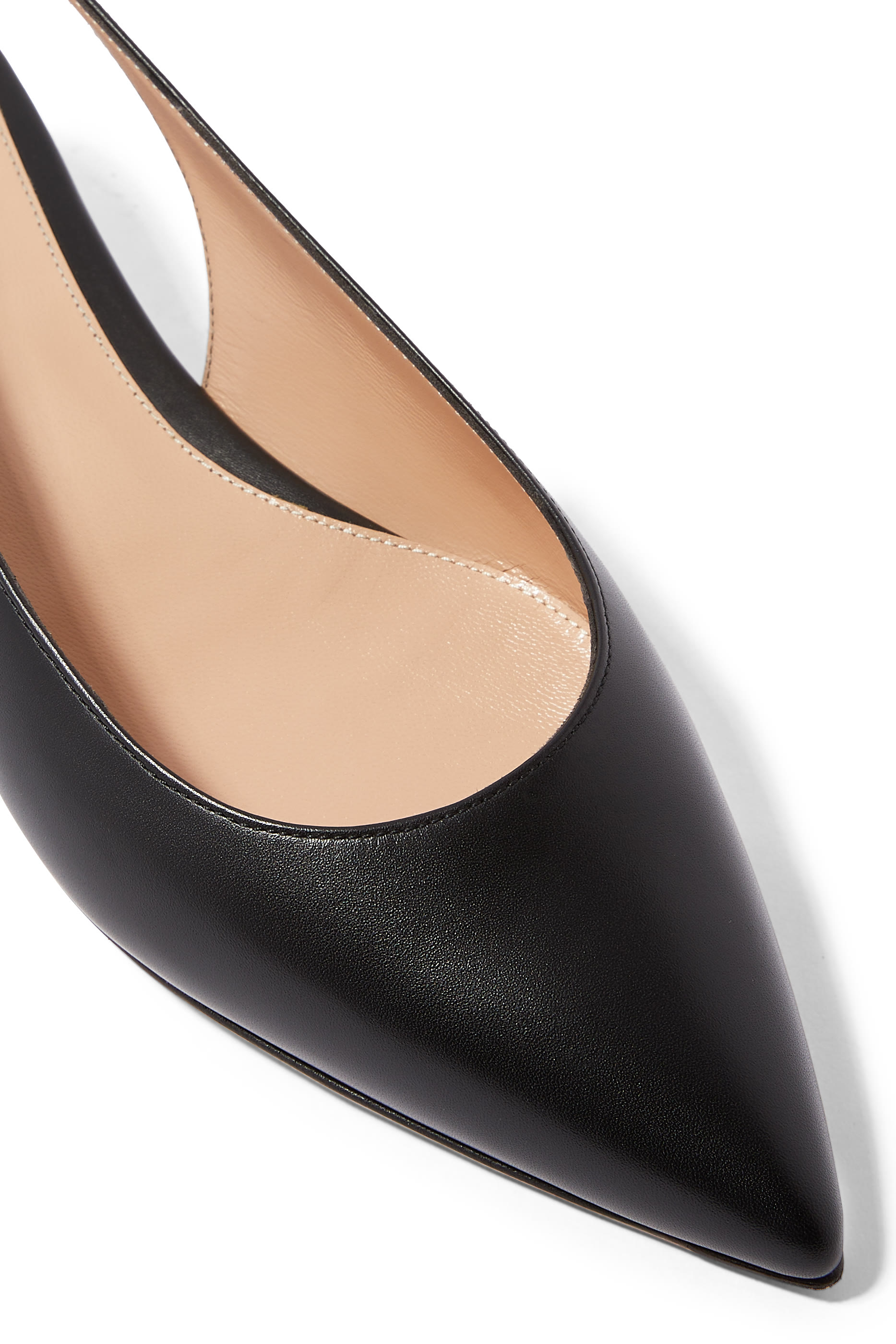 حذاء كاتي بسير خلفي وكعب مسطح جلد