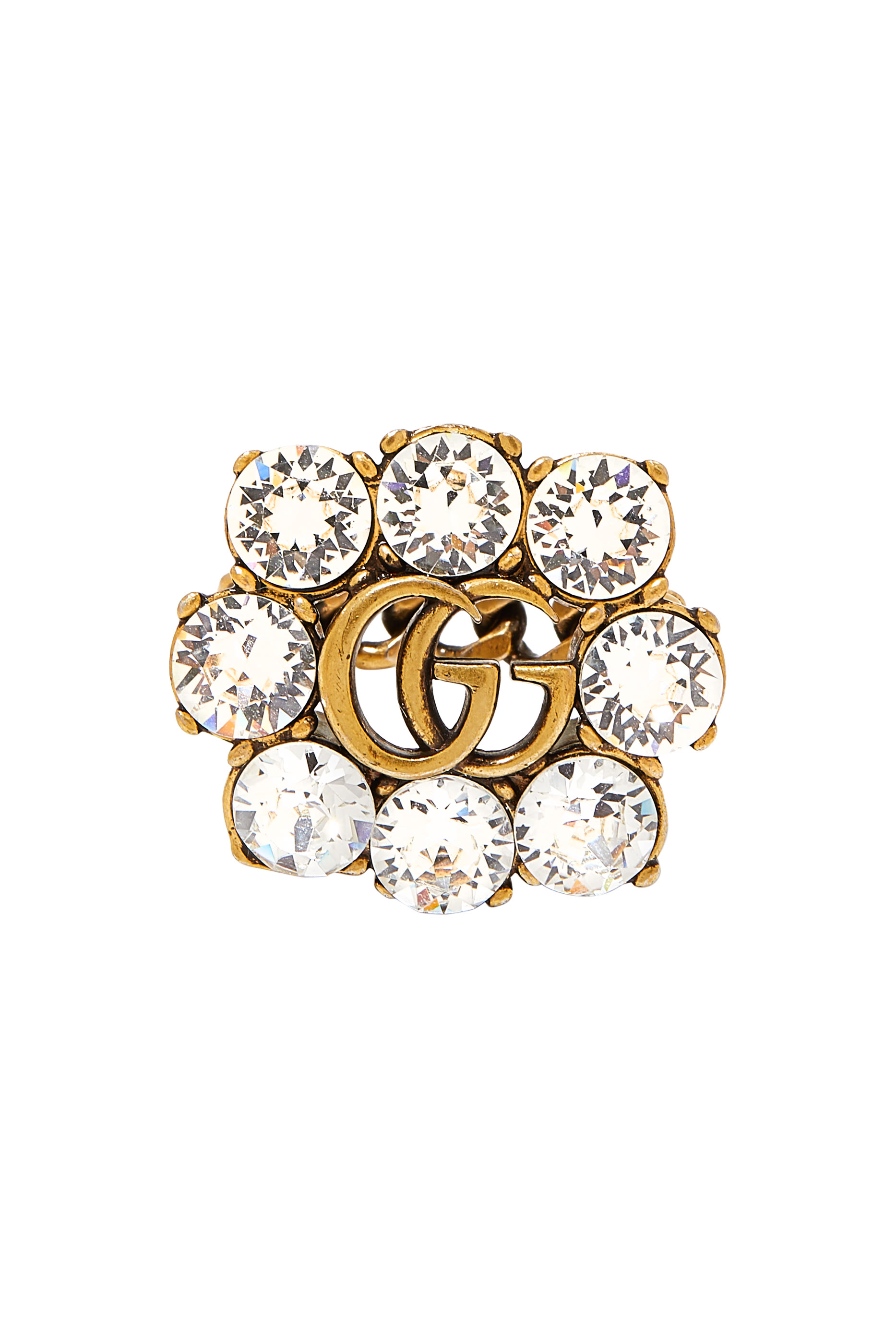 خاتم مرصع بالكريستال وشعار حرفي G