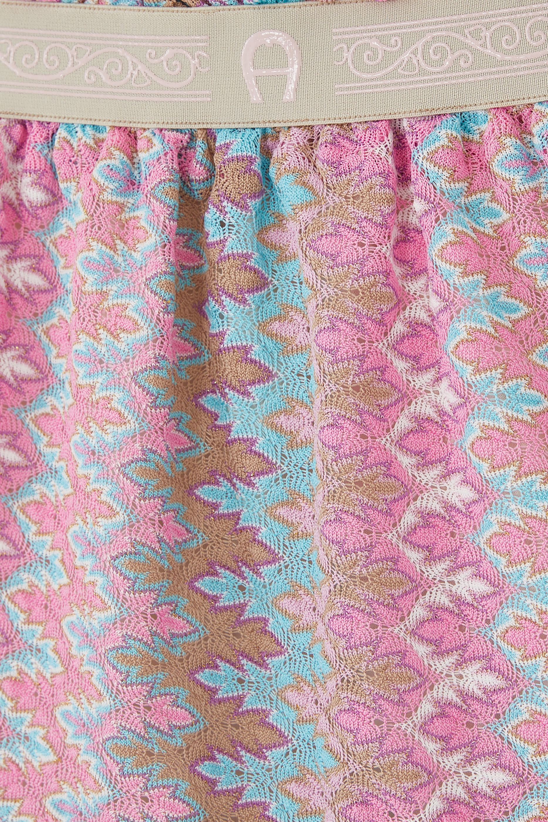 تنورة متدرجة للأطفال بنقشة خطوط متعرجة