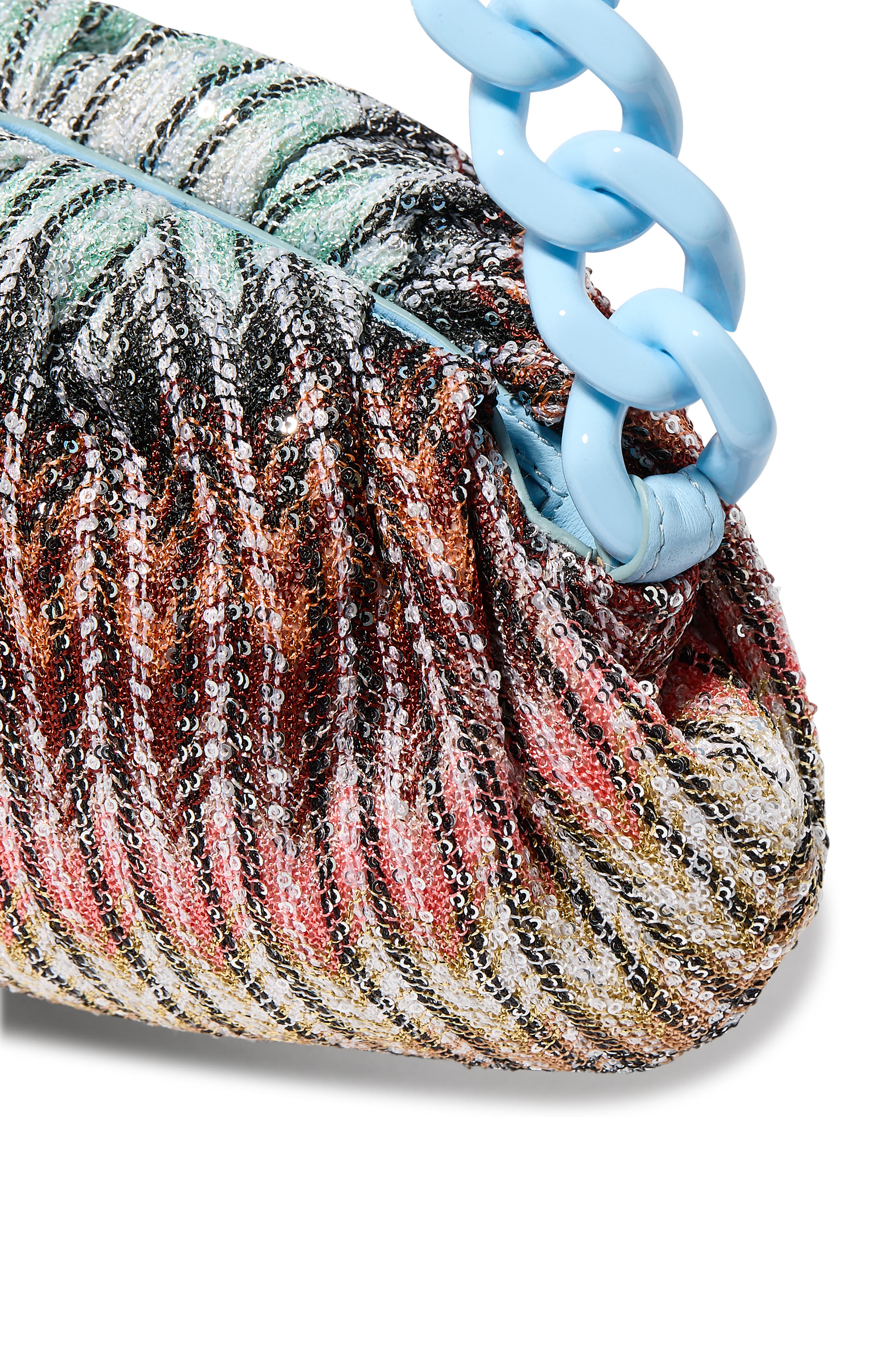 حقيبة كلاتش بخطوط متعرجة متوسطة