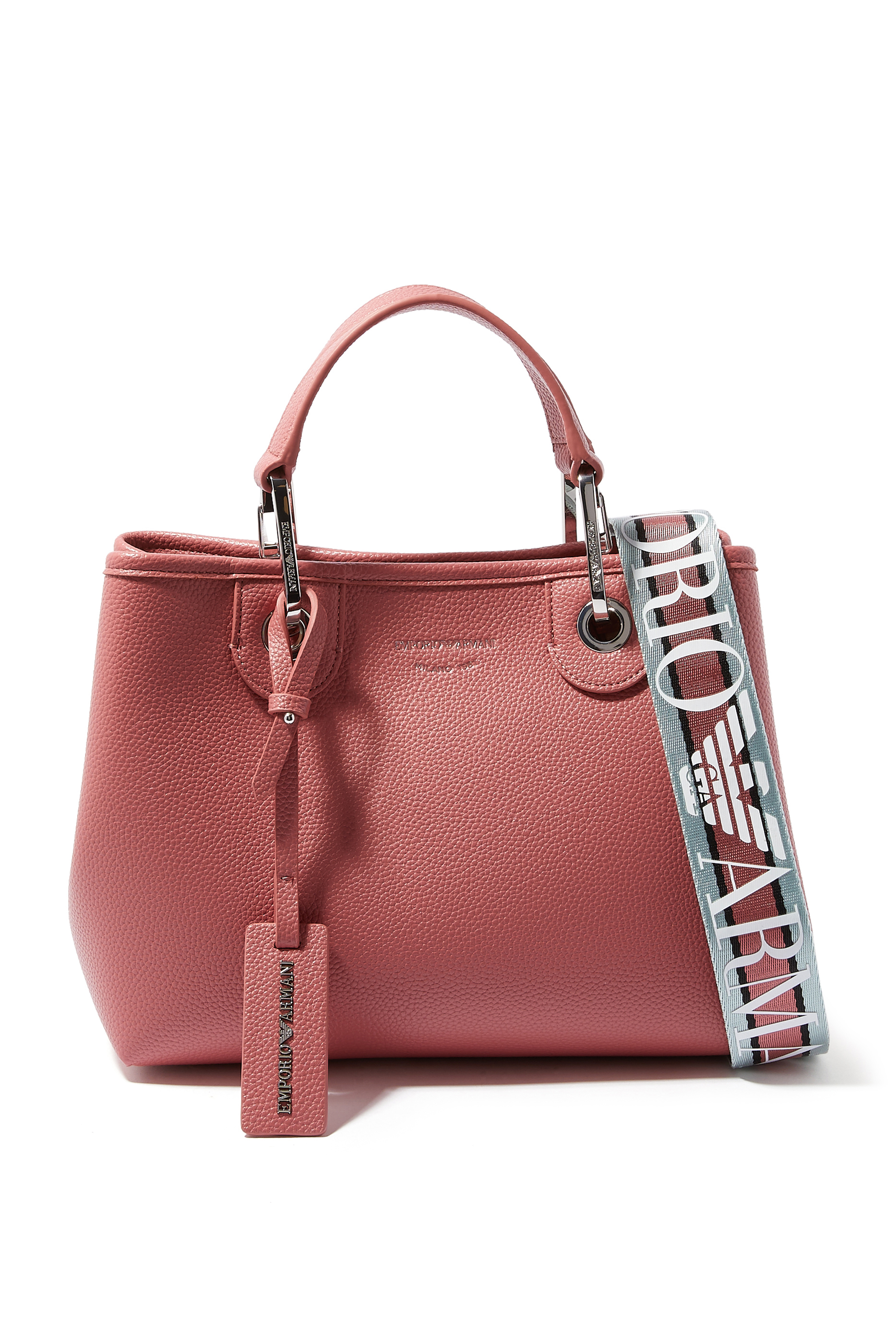 حقيبة صغيرة بطبعات بارزة بشعار الماركة