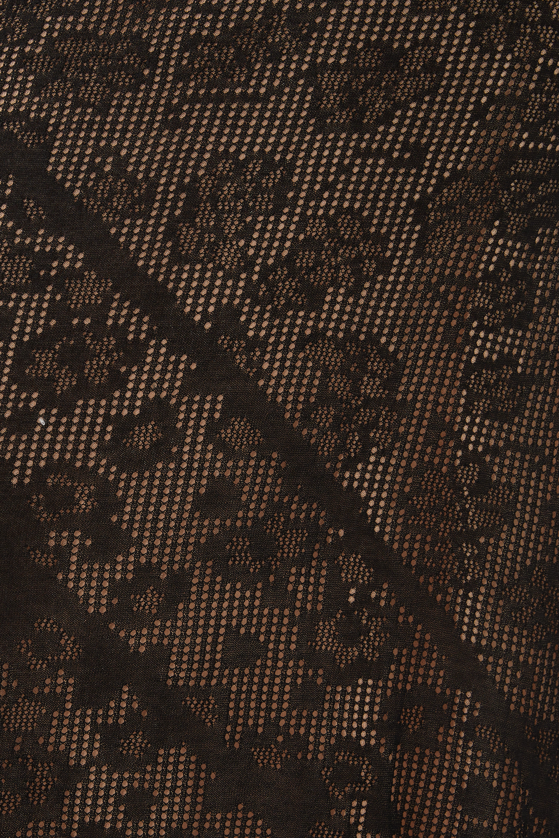 فستان متوسط الطول برباط حول العنق نسيج مطاطي دانتيل