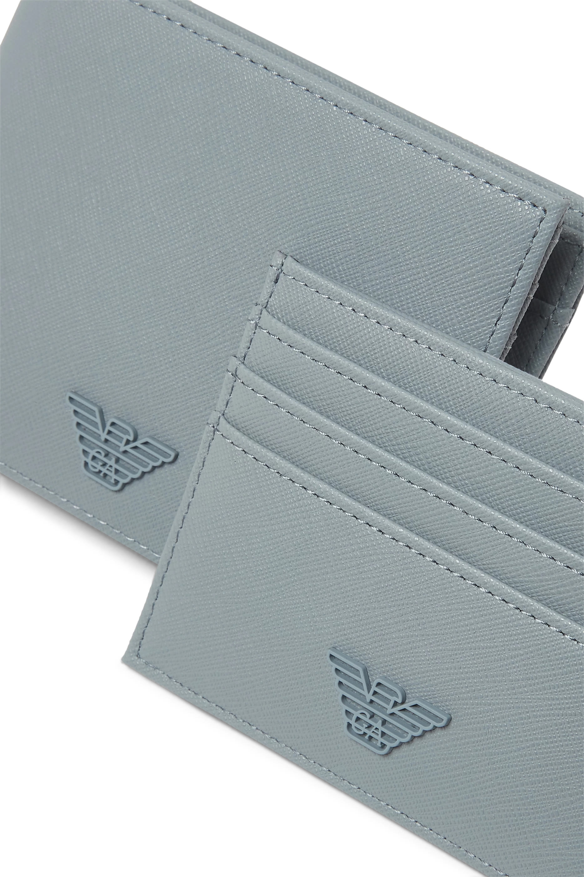 مجموعة هدايا محفظة وحافظة بطاقات جلد سافيانو معاد تدويره