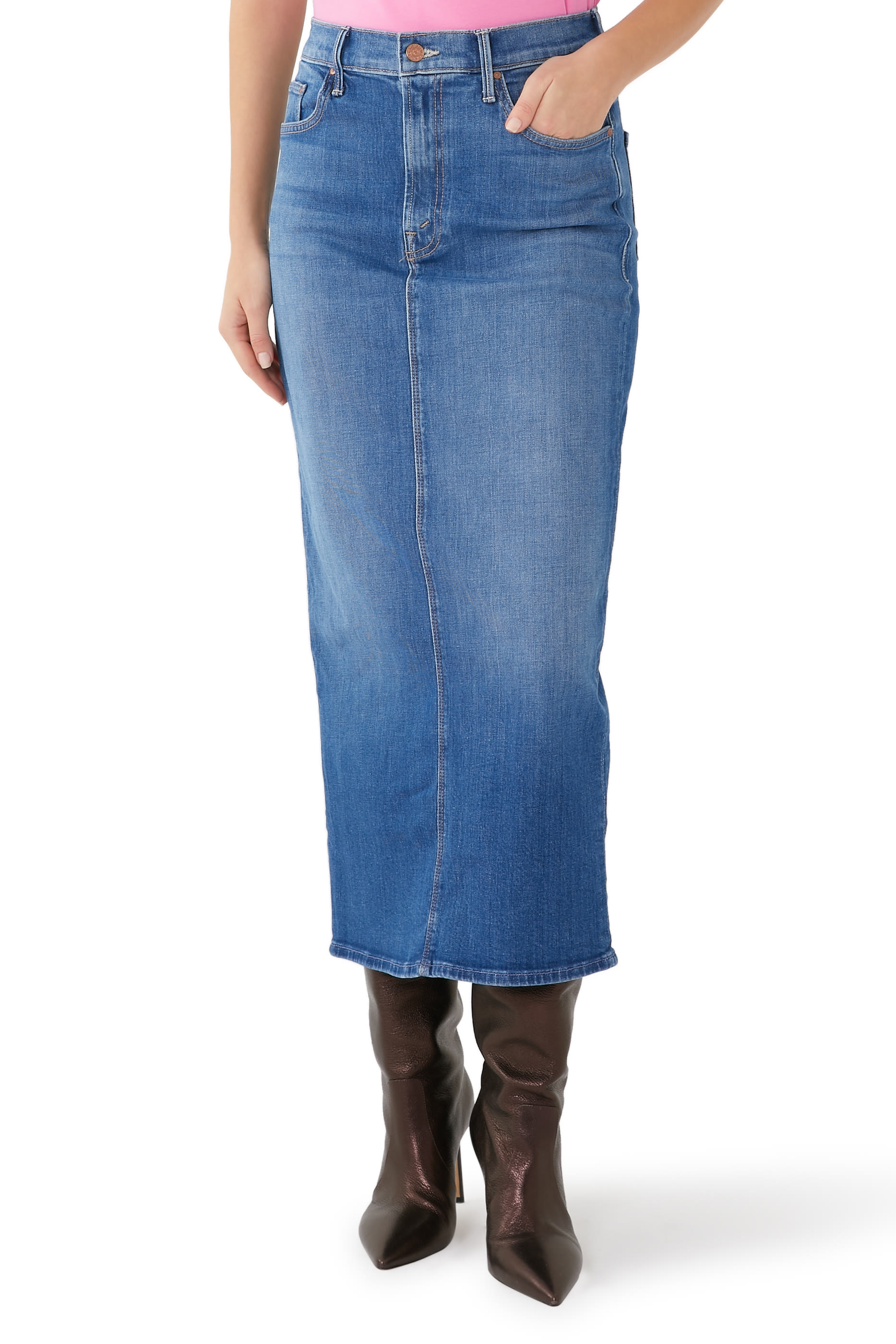 تنورة بوشر بقصة مستقيمة