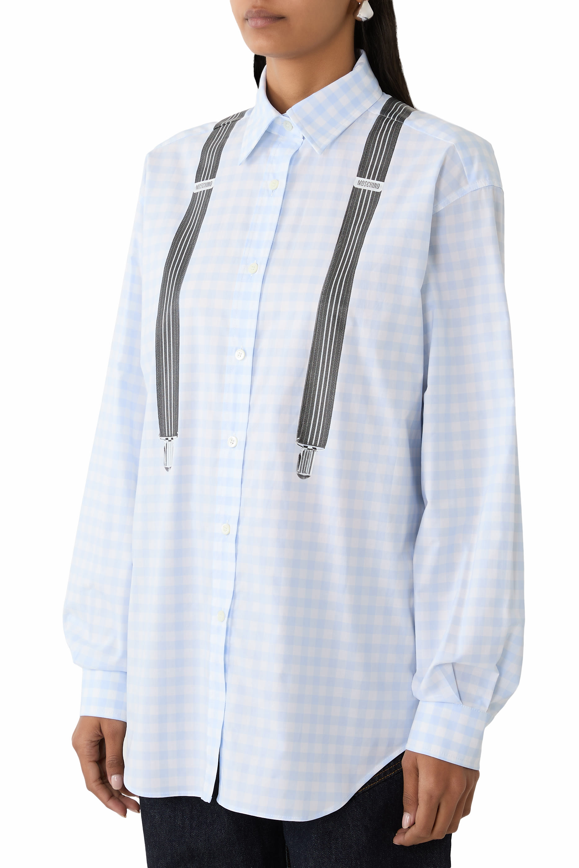 قميص فيشي بطبعات قطن