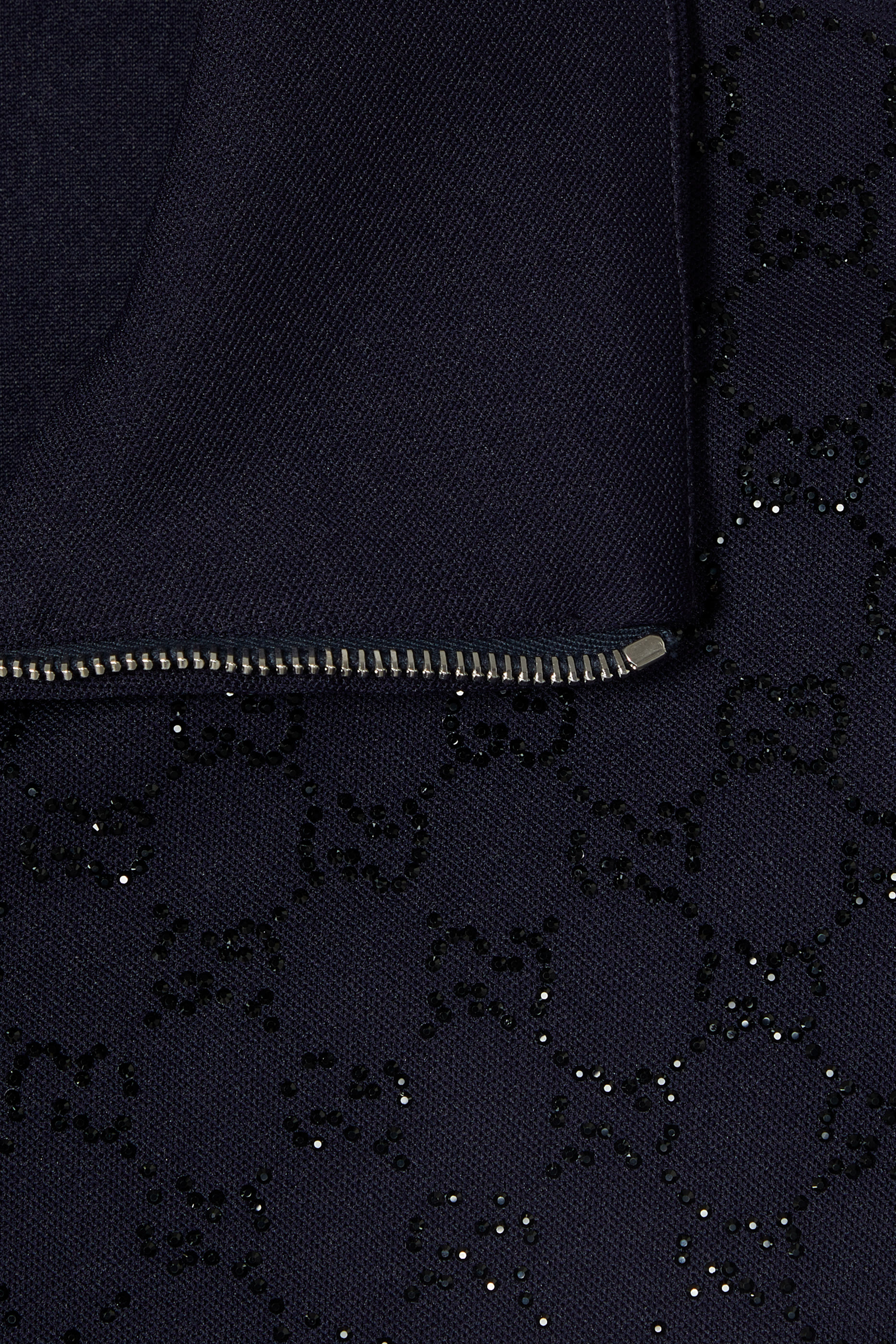 جاكيت بسحاب مرصع بكريستال جيرسيه معالج