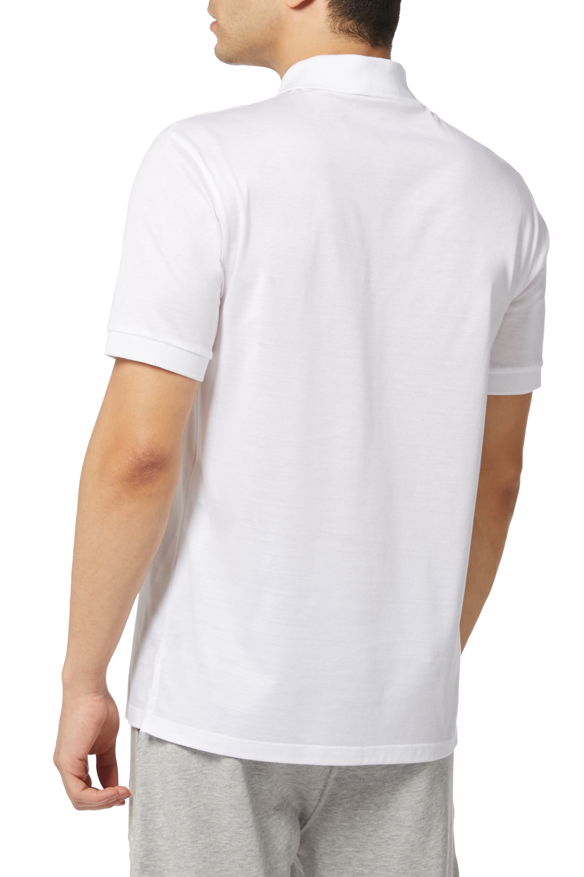 تي شيرت بولو مزين بحياكة