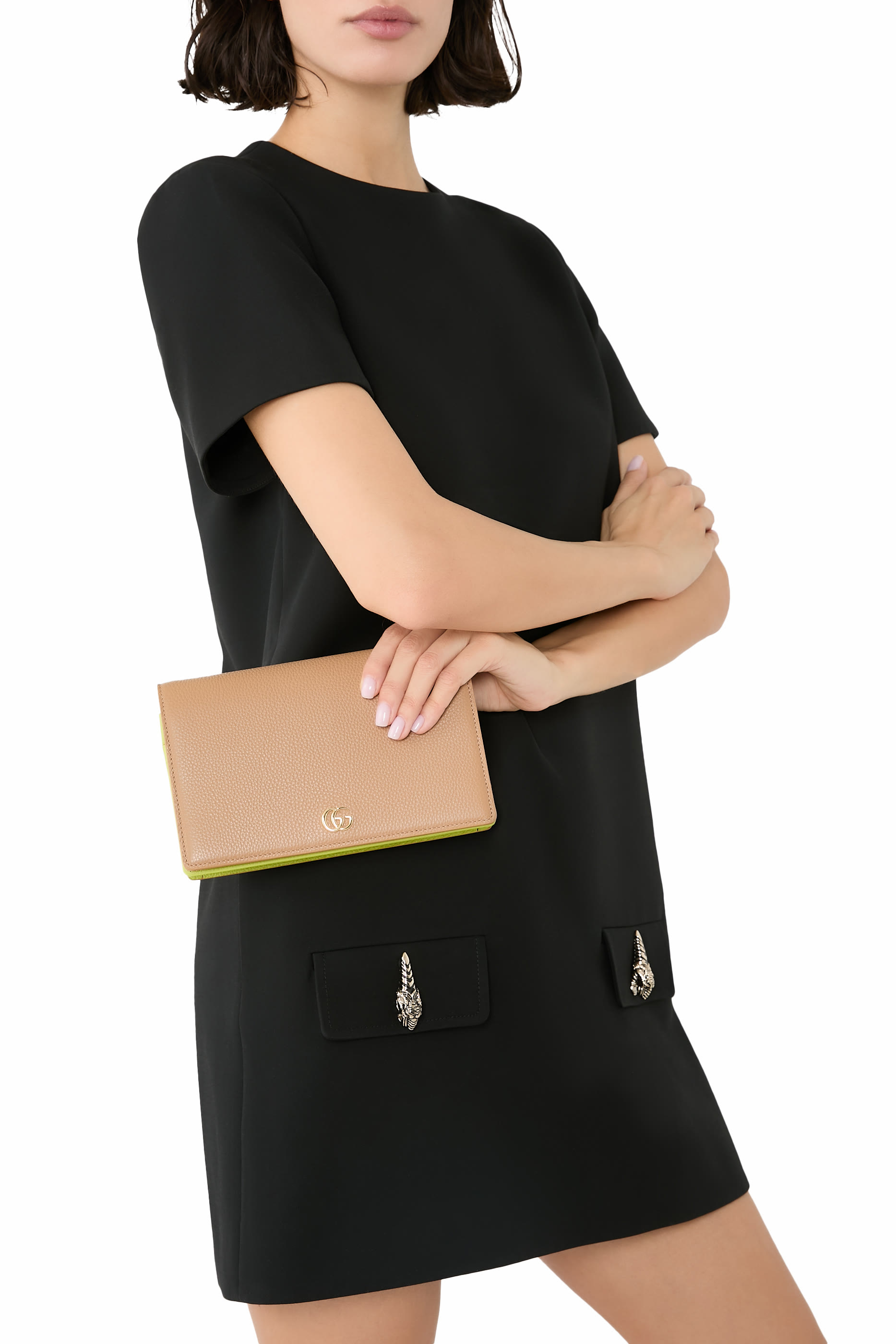 حقيبة مارمونت صغيرة بسلسلة وشعار حرفي الماركة