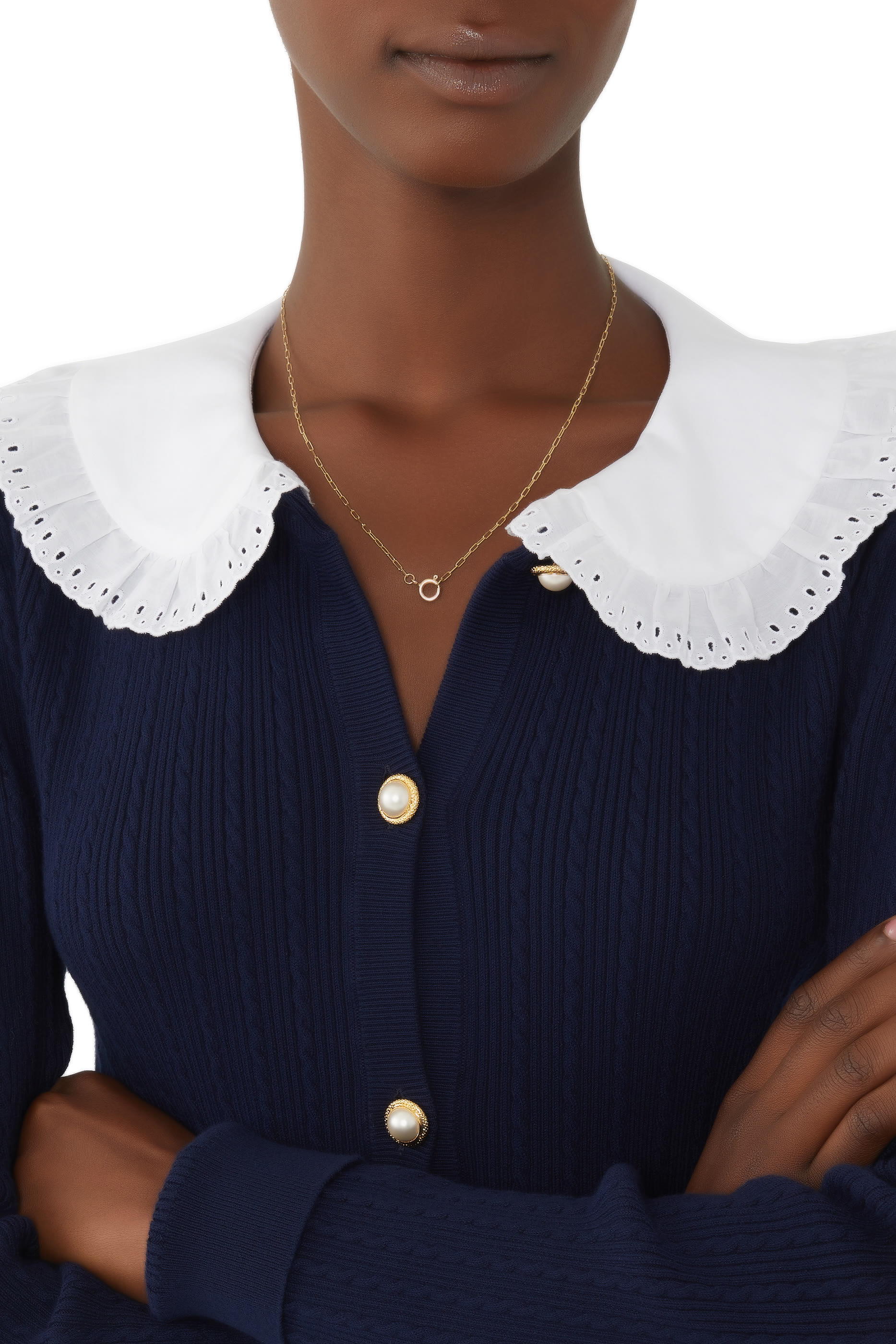 قلادة رفيعة ذهب أصفر عيار 18