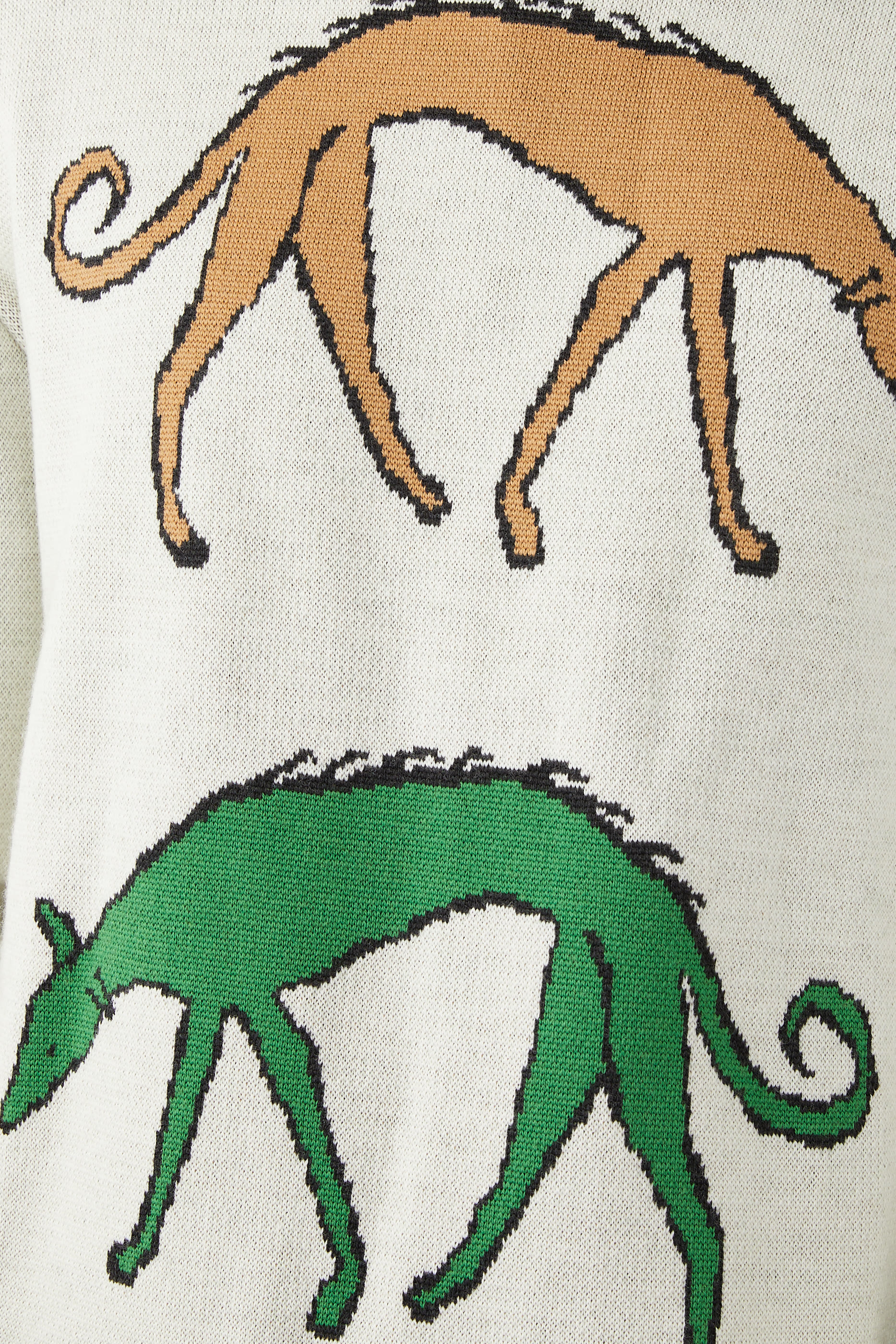 سويت شيرت بياقة ضيقة بطبعة كلب