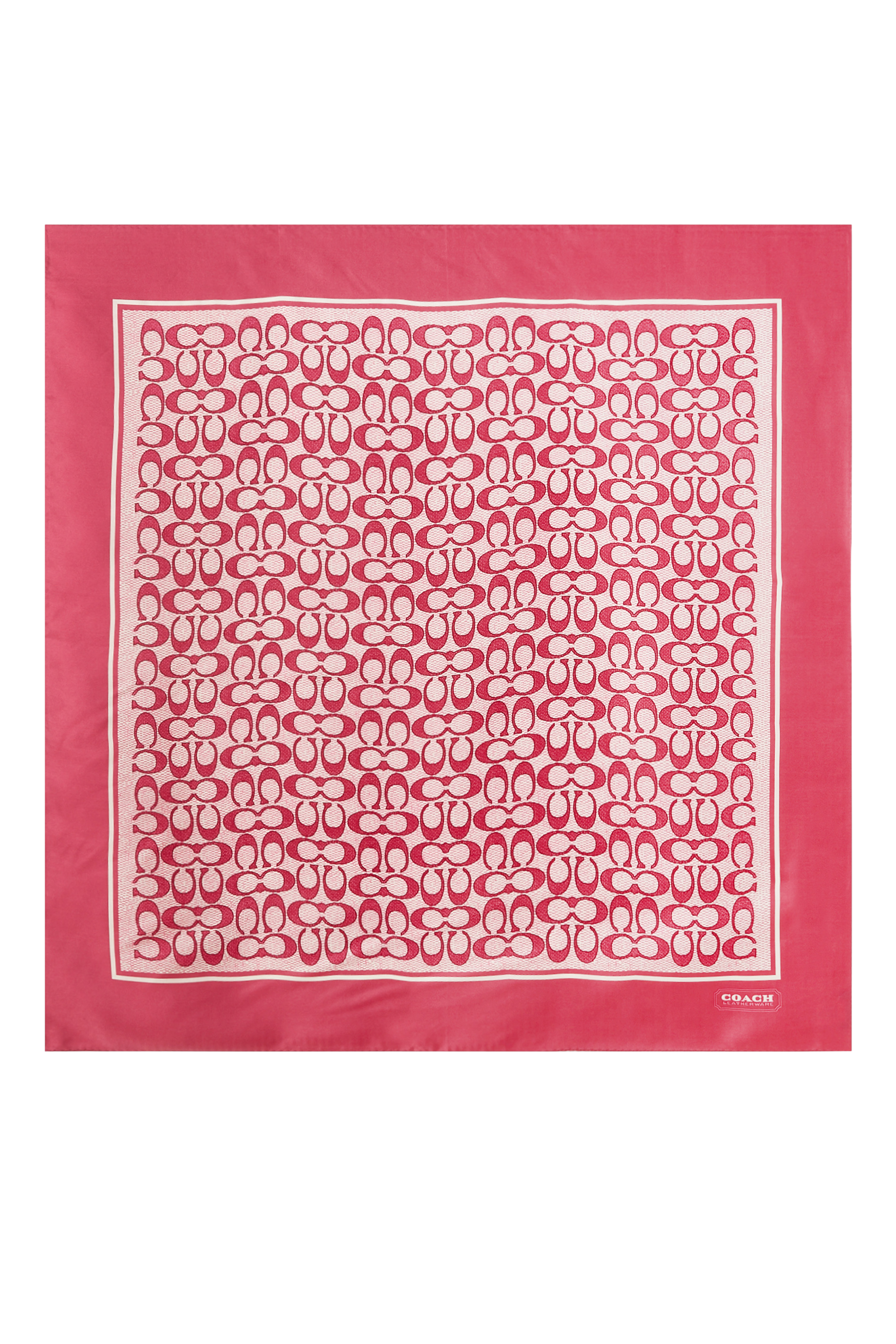 وشاح مربع كلاسيكي بطبعة شعار الماركة حرير