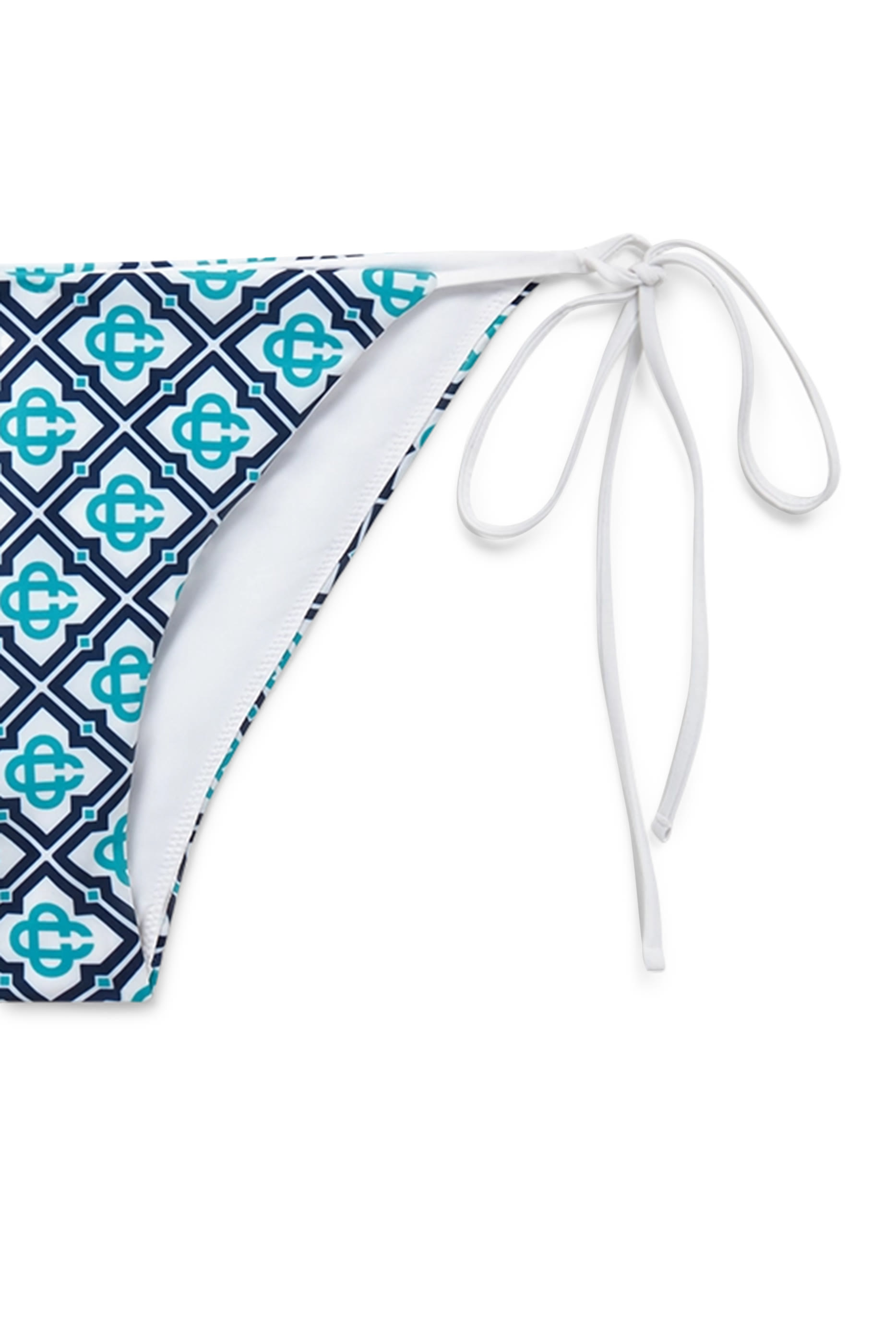 قطعة بيكيني سفلية بنقشة حرف شعار الماركة