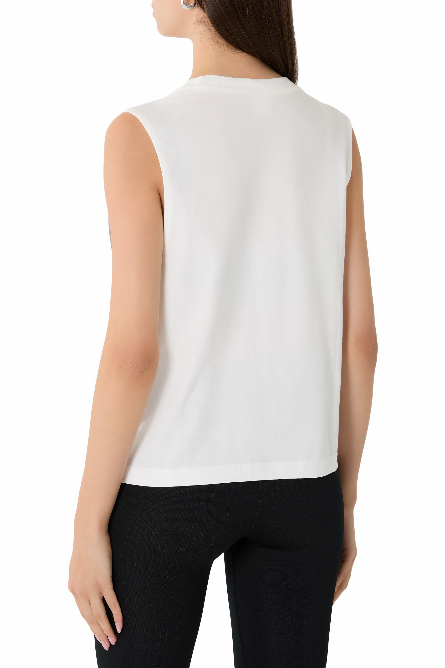 بلوزة داوسون بلا أكمام بشعار الماركة