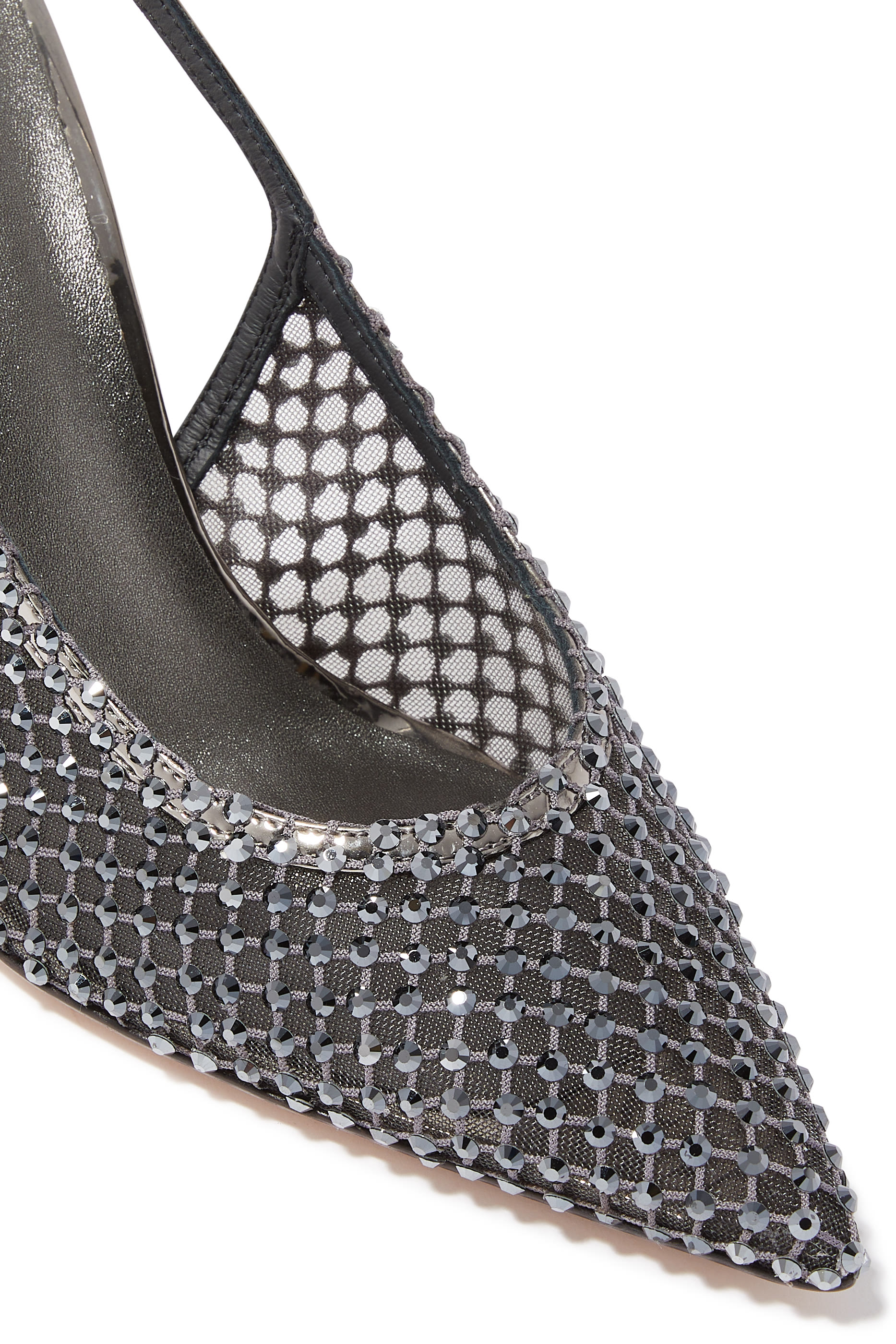 حذاء كلاسيكي جيلدا 80 بسير خلفي ستان قماش شبكي