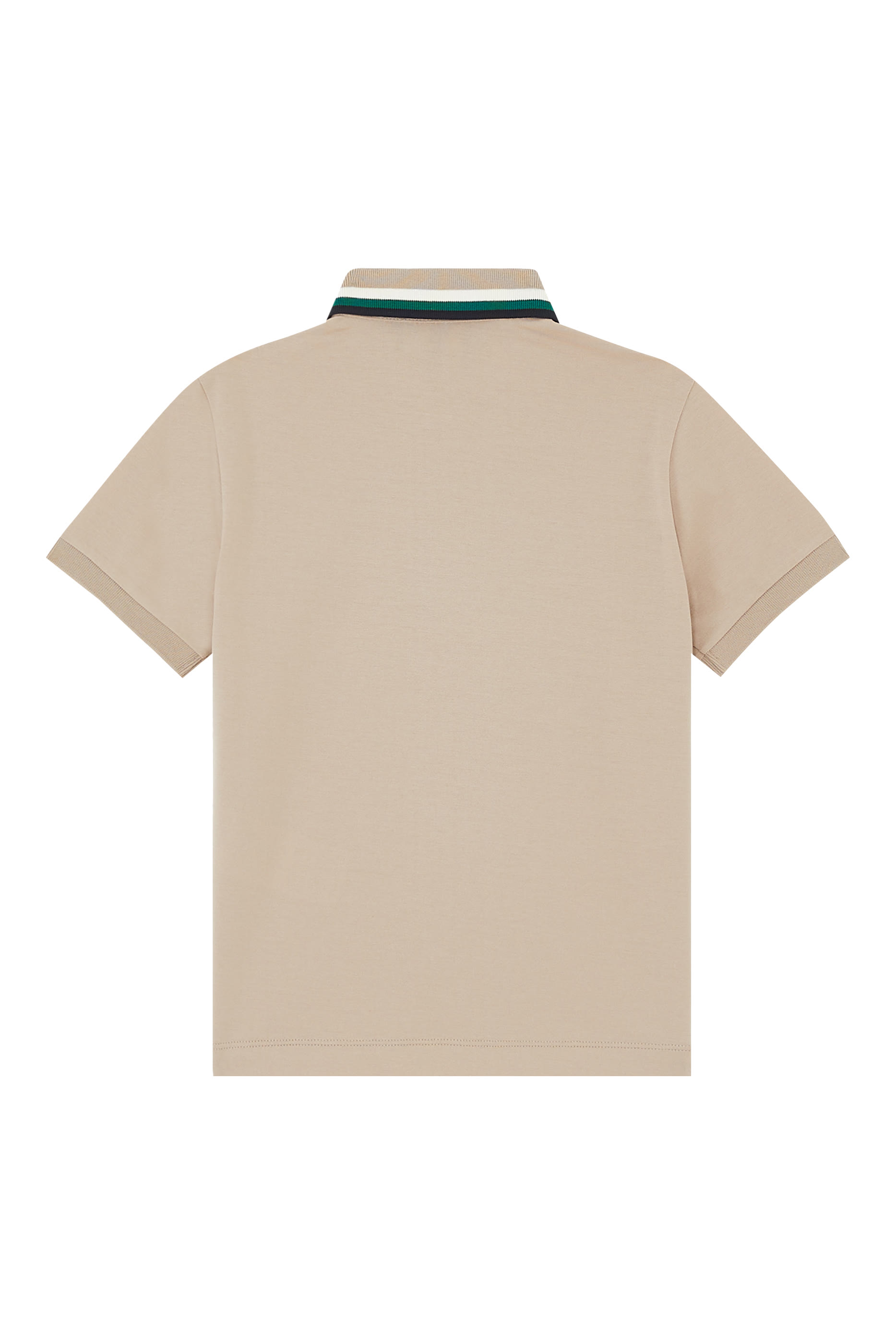 قميص بولو مطرز بشعار الماركة بأكمام قصيرة للأطفال