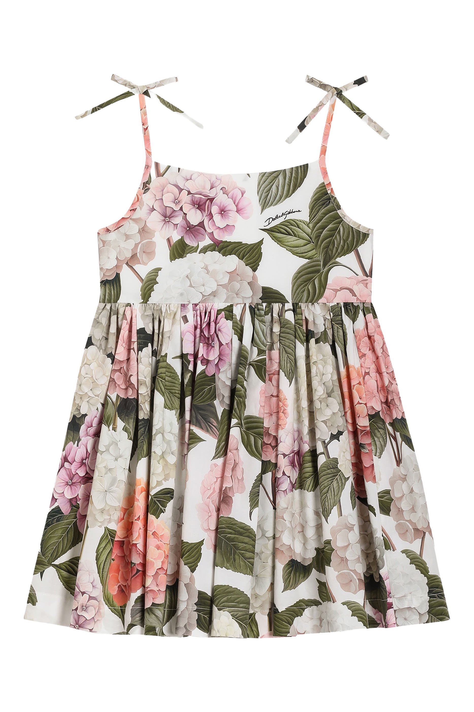 فستان بنقشة زهور كوبية بوبلين للأطفال