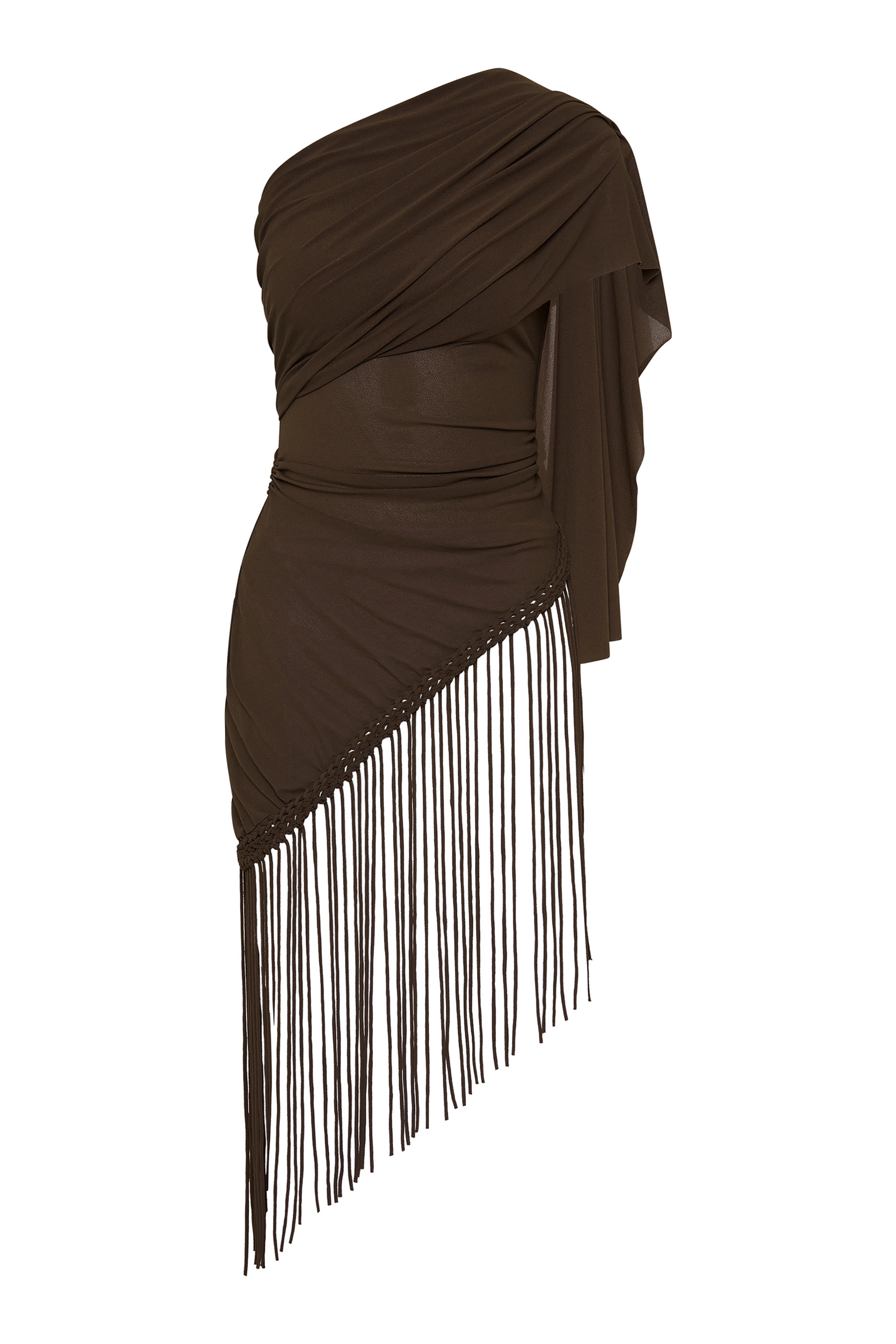 بلوزة بوديل بكتف واحد مكرمية