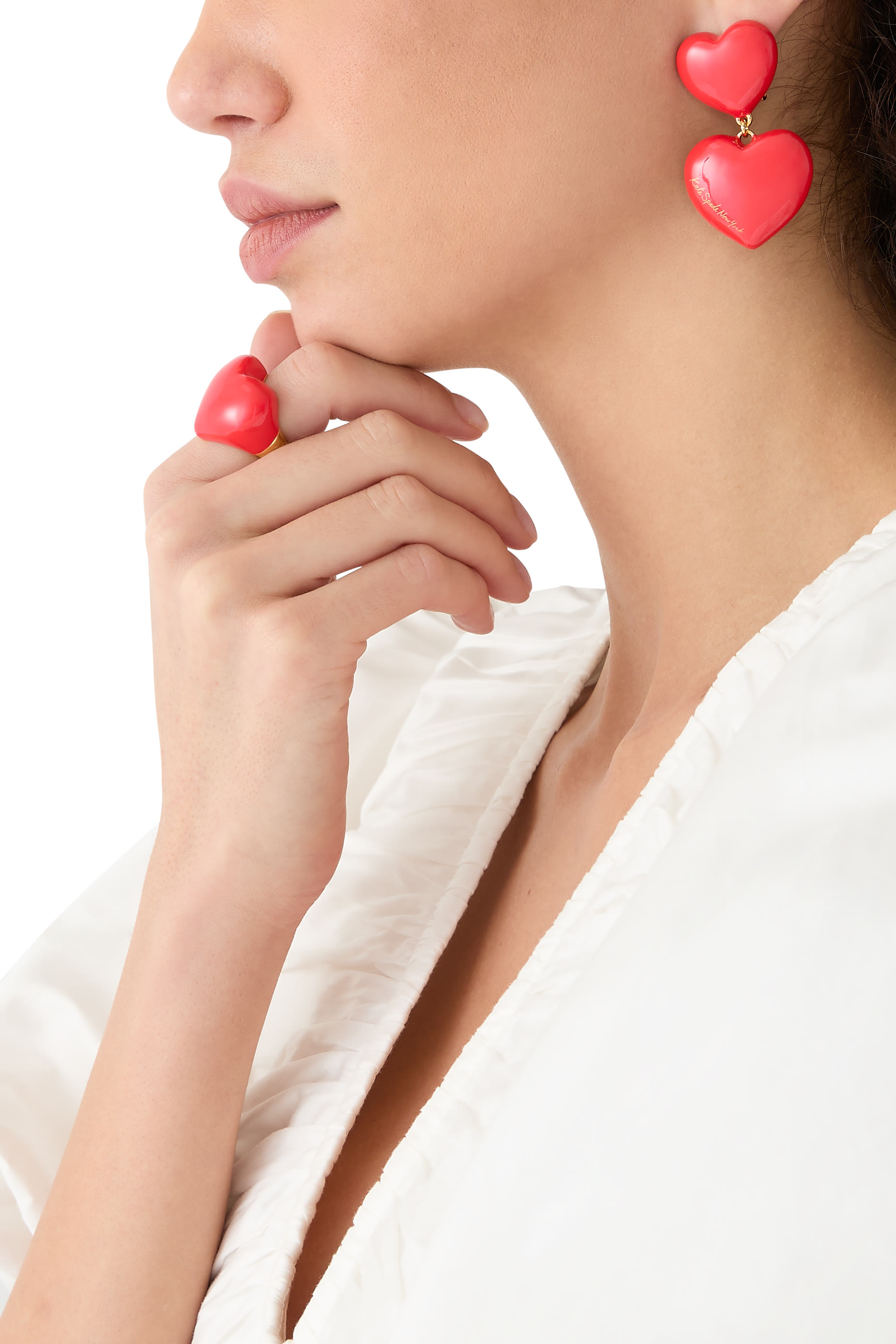 خاتم هارت يو مرصع بأحجار زركونيا، نحاس