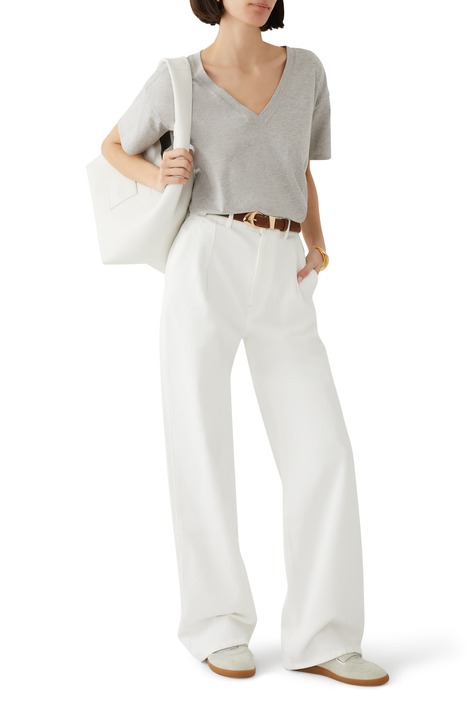 بنطال جينز بقصة ساق واسعة دنيم