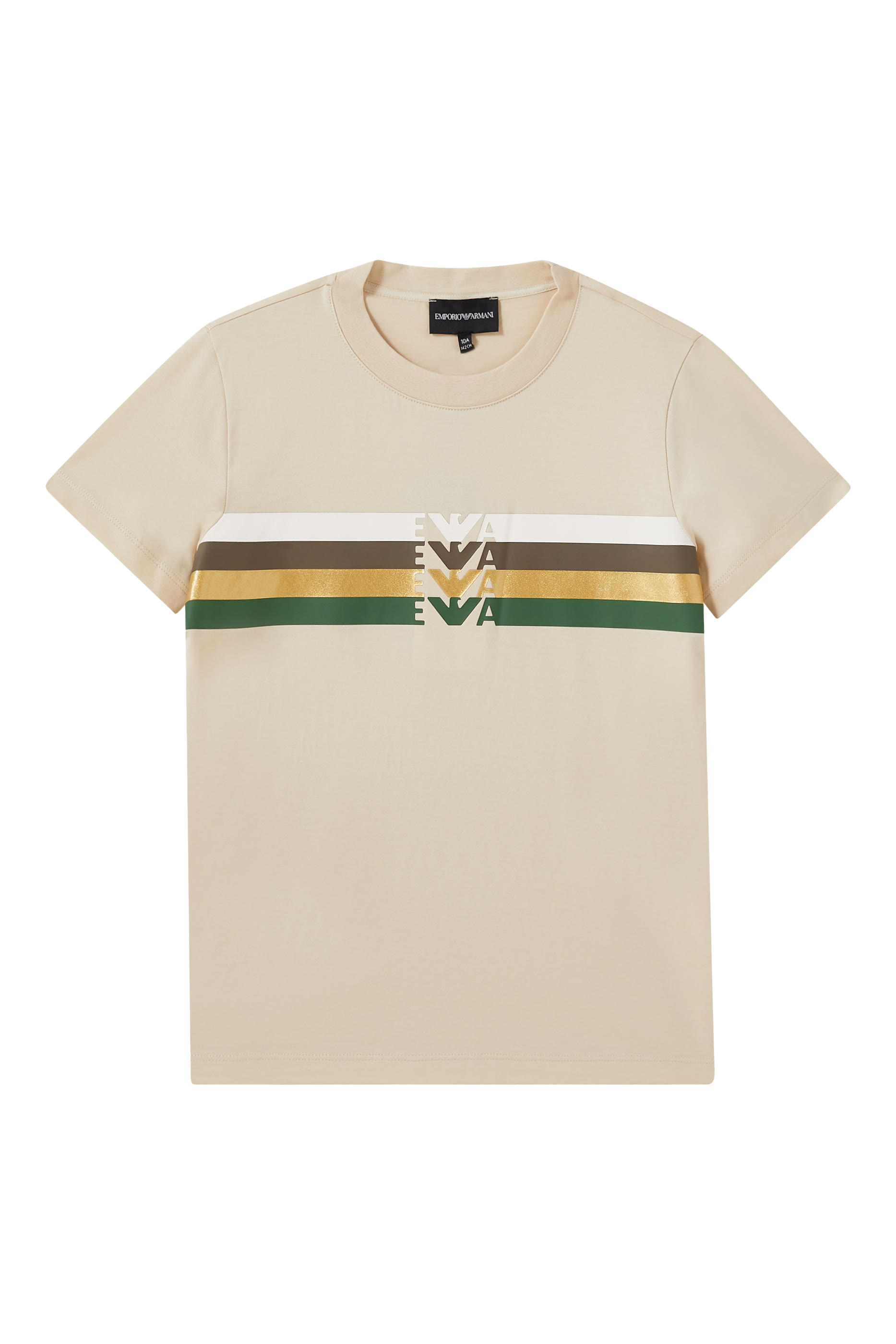 تيشيرت بشريط بأكمام قصيرة للأطفال