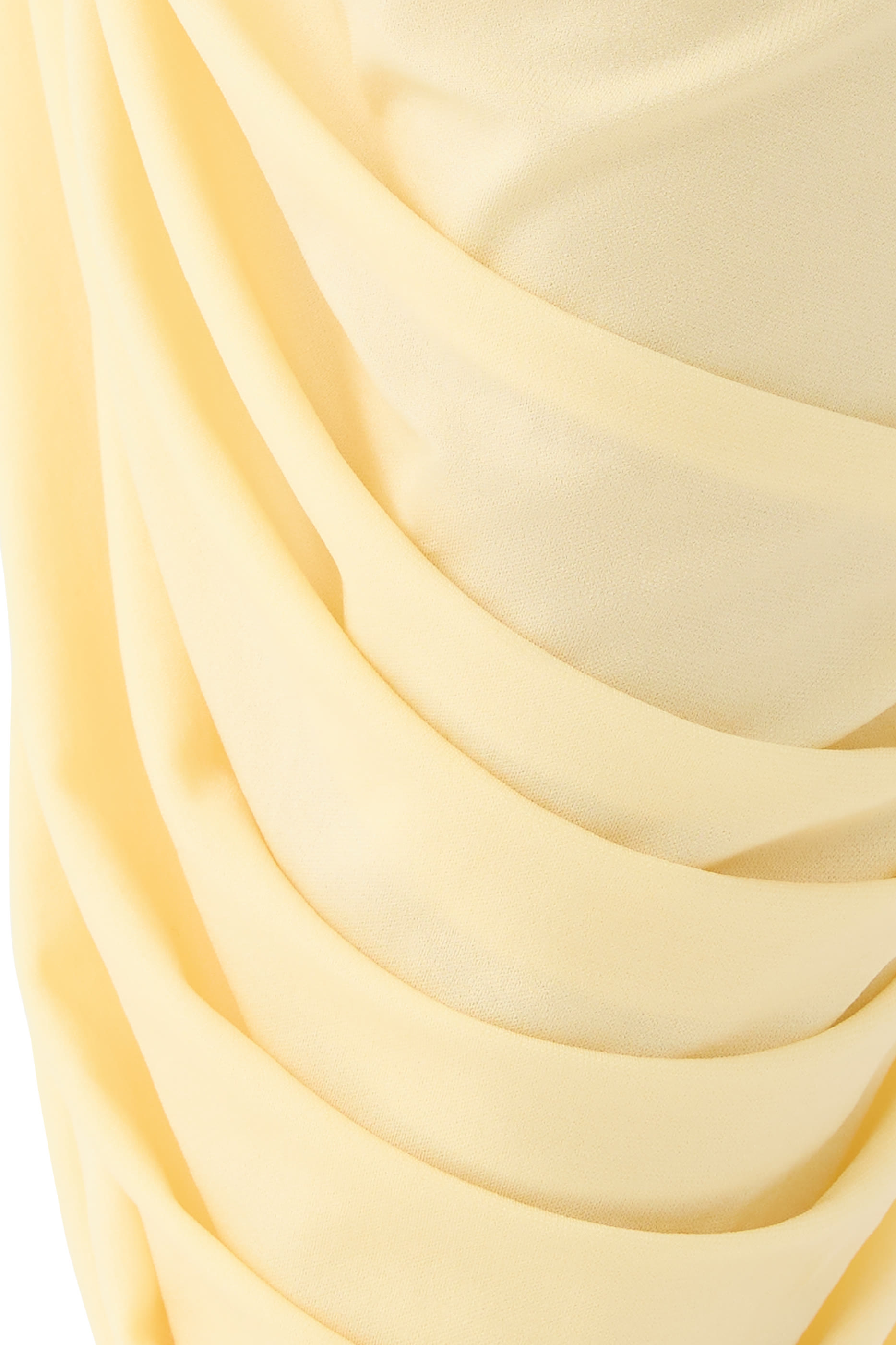 فستان درابيه متوسط الطول بأكتاف مكشوفة 