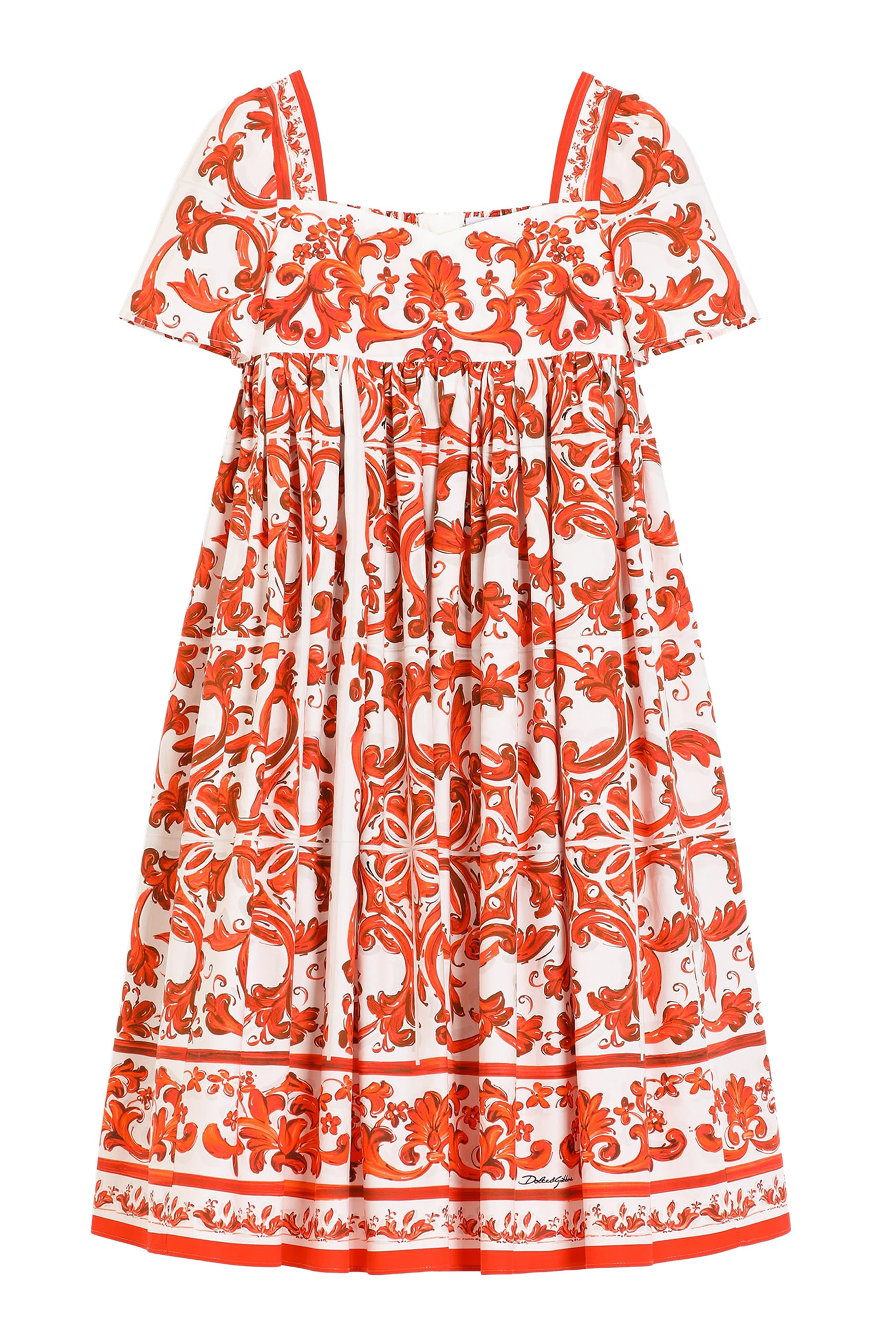Kids Majolica-Print Dress