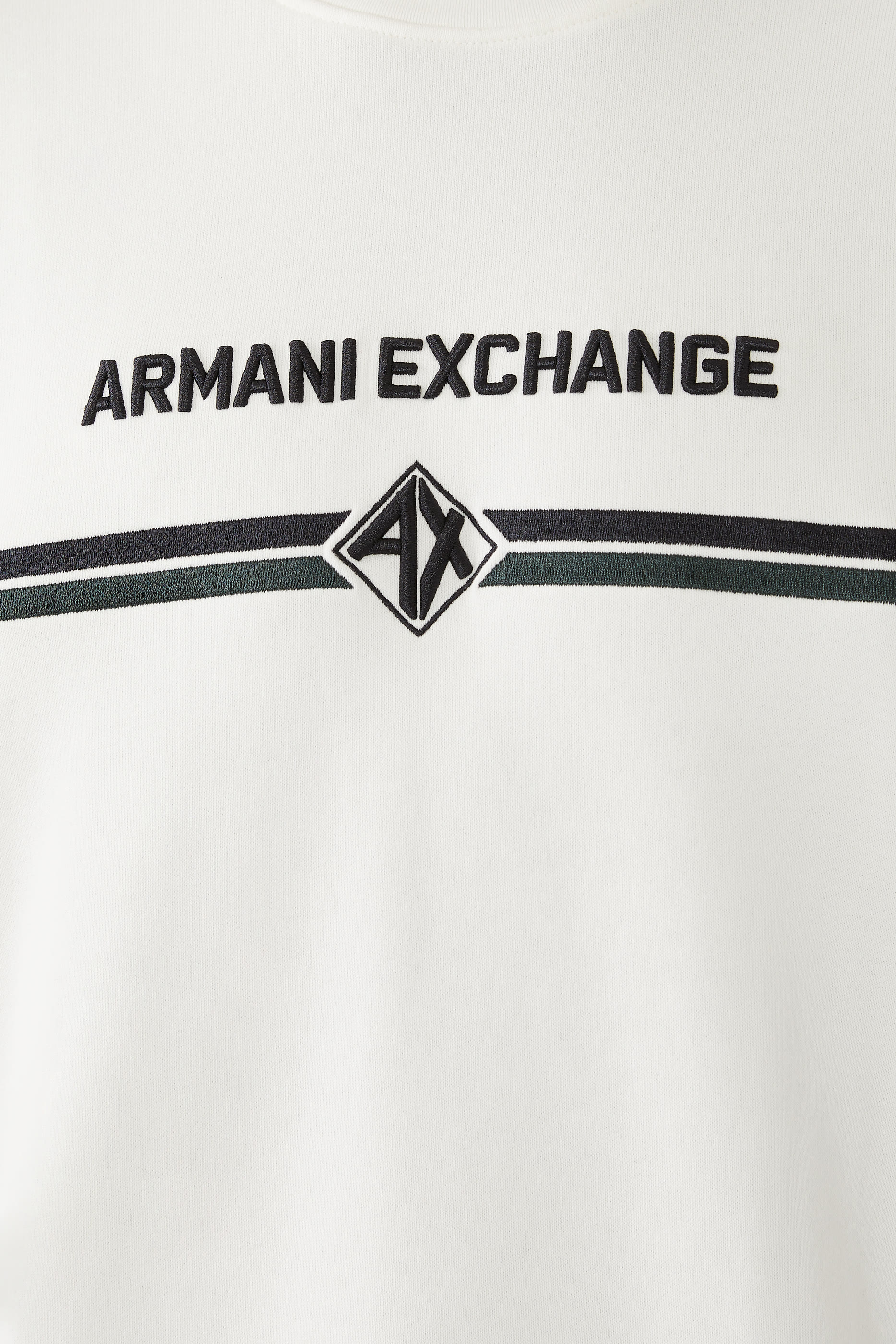 سويت شيرت بياقة ضيقة وشعار الماركة