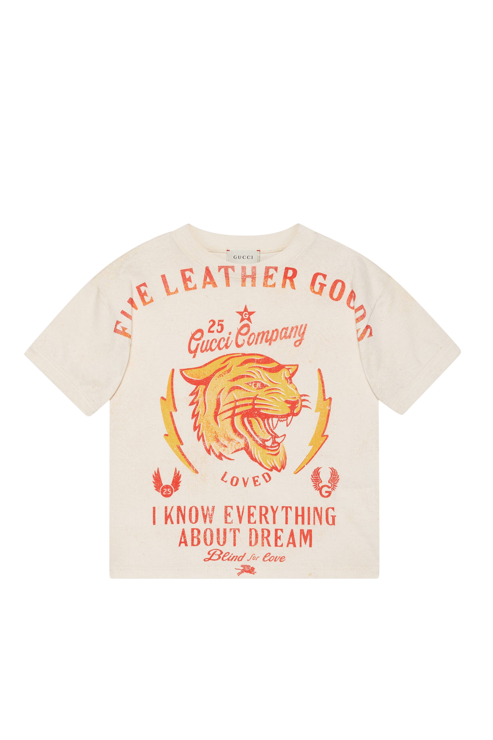 تي شيرت قطن بطبعة نمر