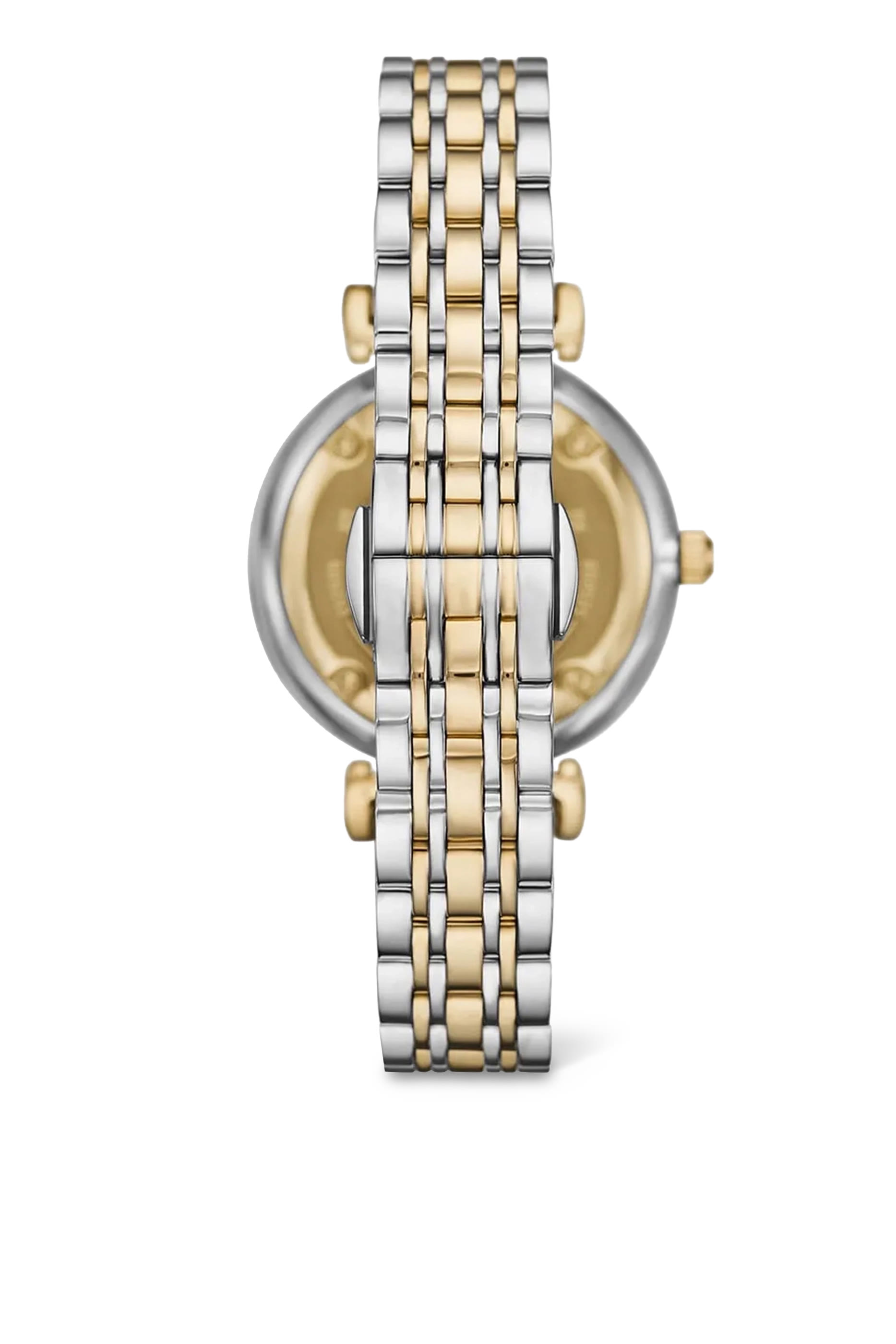 ساعة ثنائية العقارب بلونين ستانلس ستيل