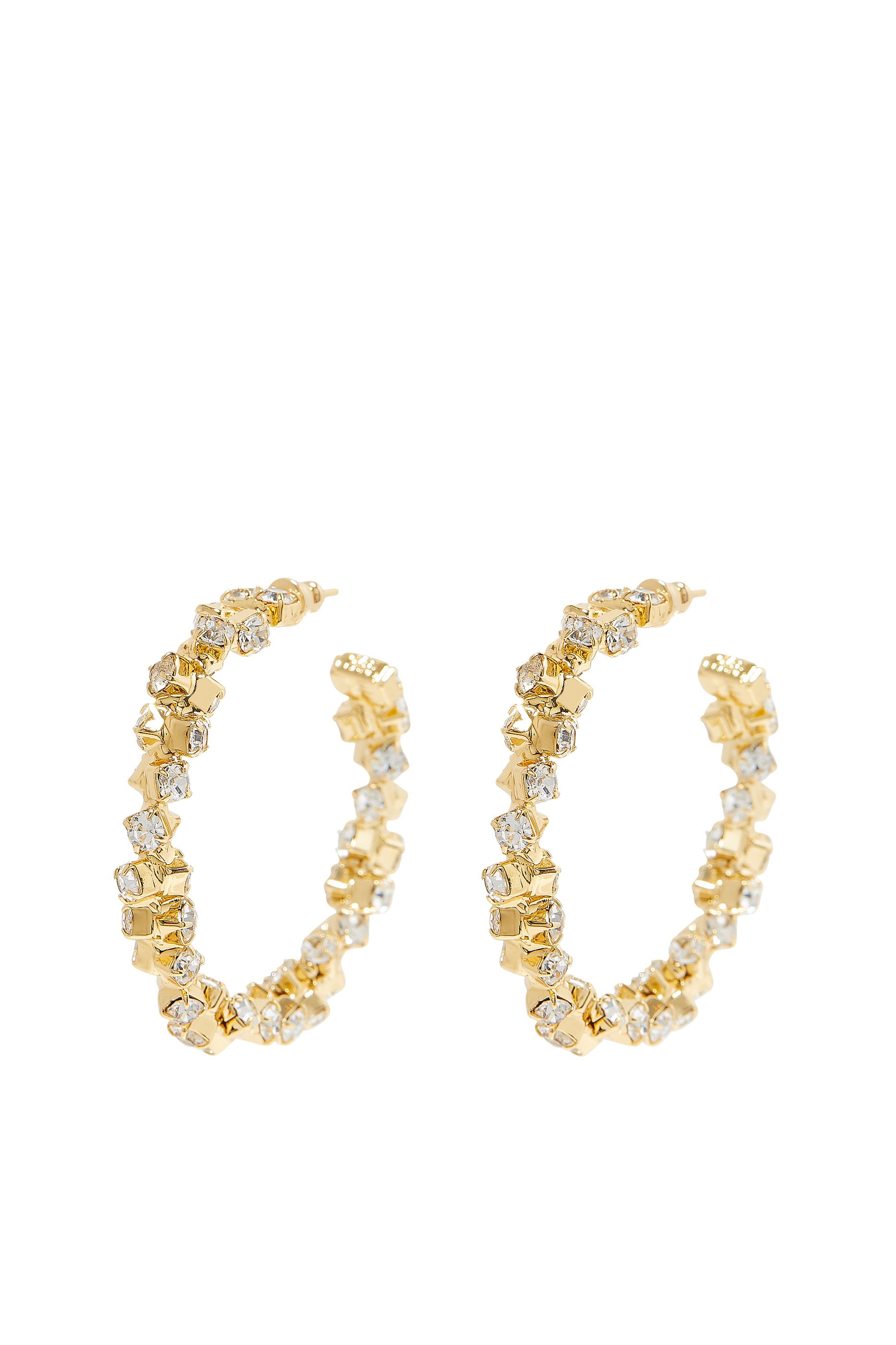 أقراط دائرية تريفيس مرصعة بالكريستال