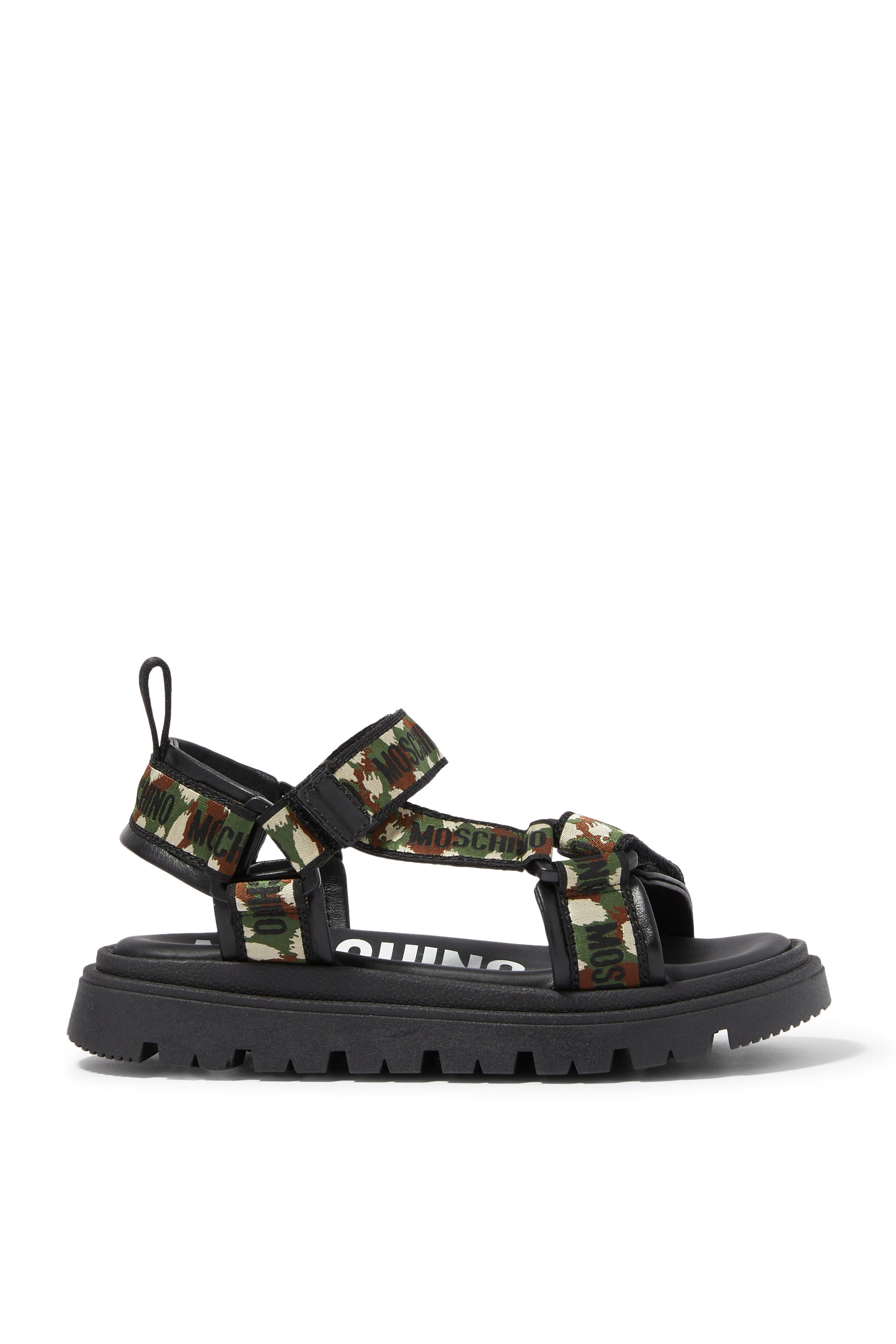 صندل بشعار الماركة جلد للاطفال