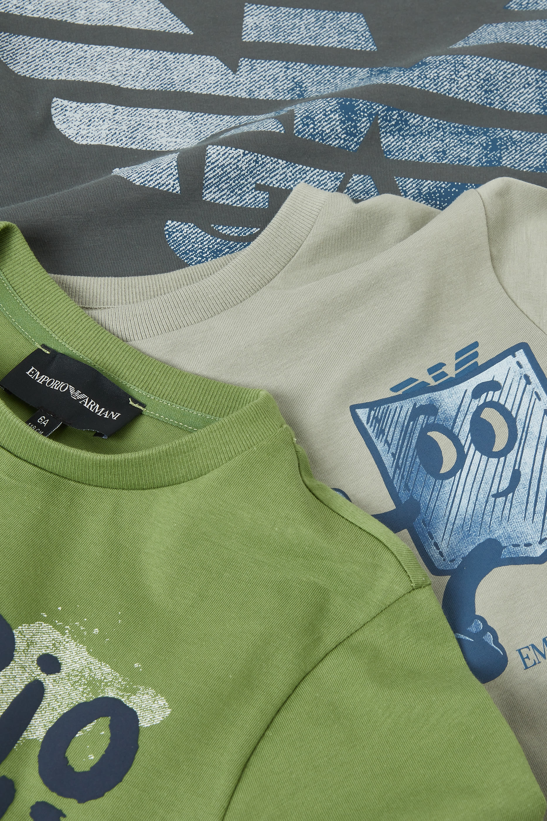 طقم تيشيرتات للأطفال بشعار الماركة 3 قطع