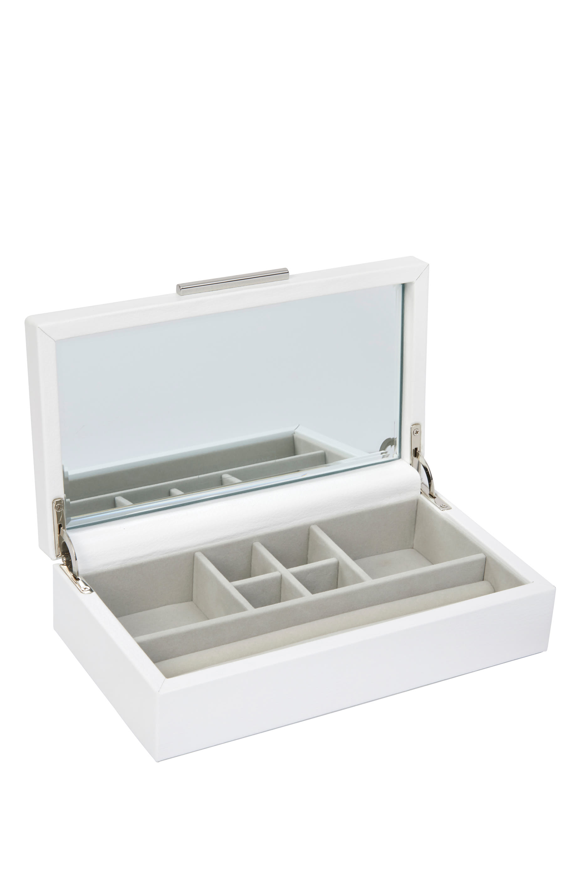 علبة مجوهرات جلد متوسط الحجم