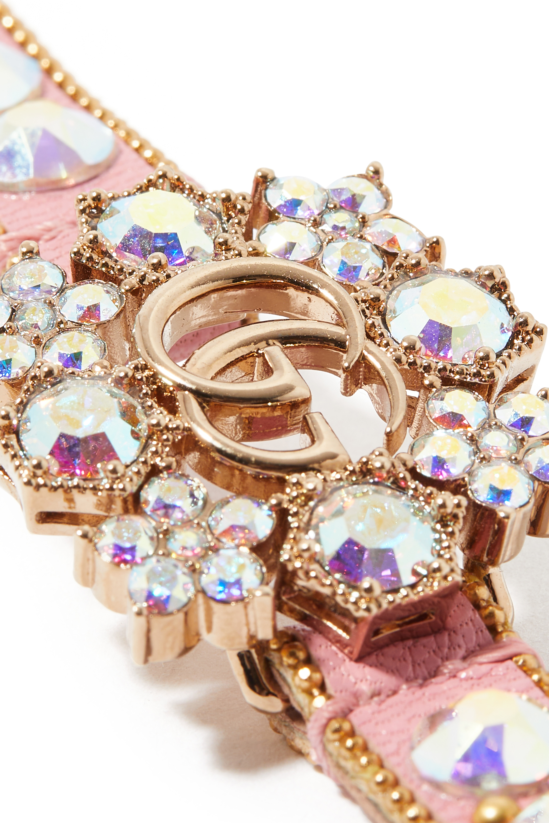 سوار بحلية زهرة وشعار GG&rlm; مرصع بكريستال