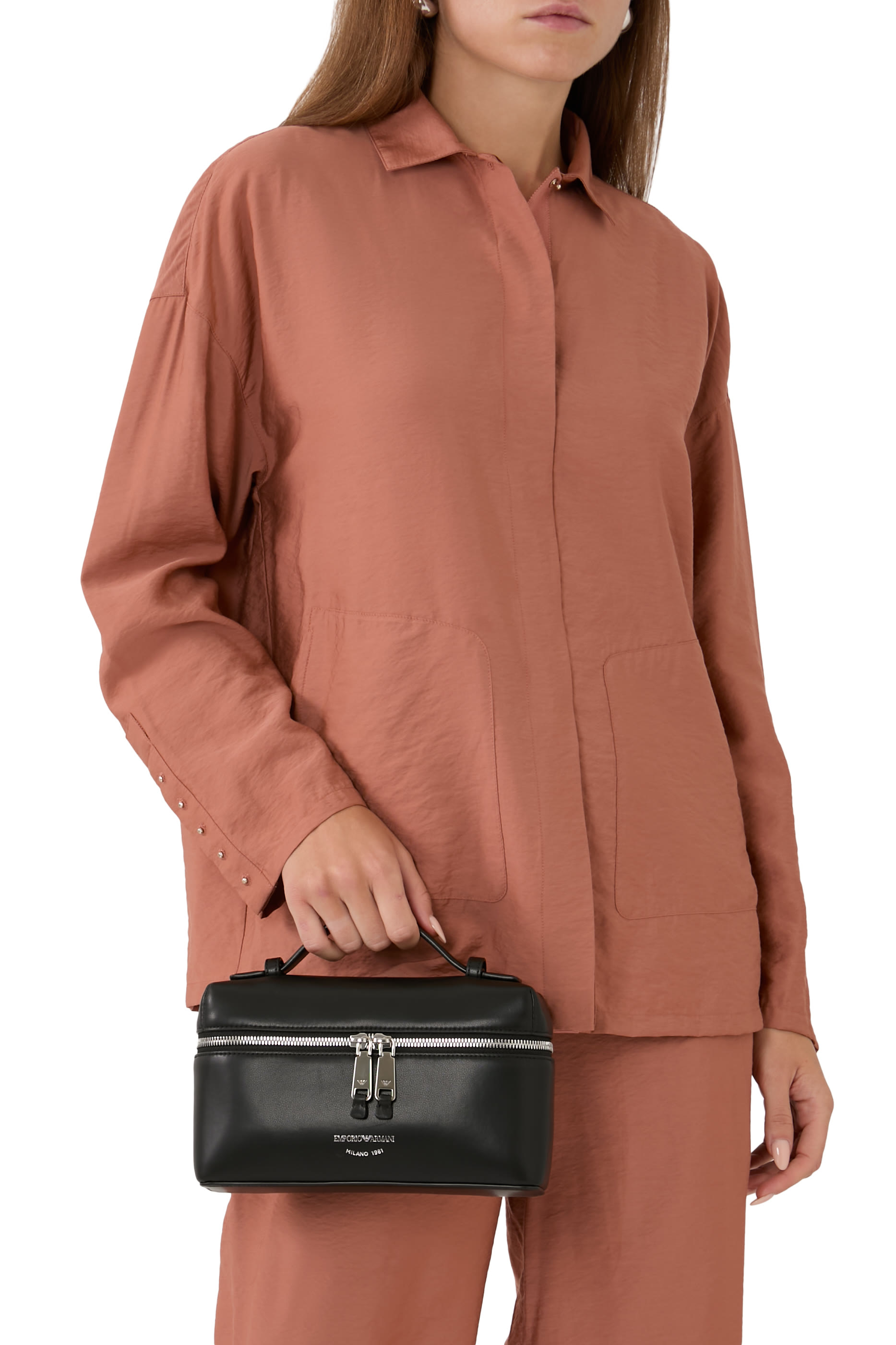 حقيبة مكيا بحمالة كتف جلد نابا